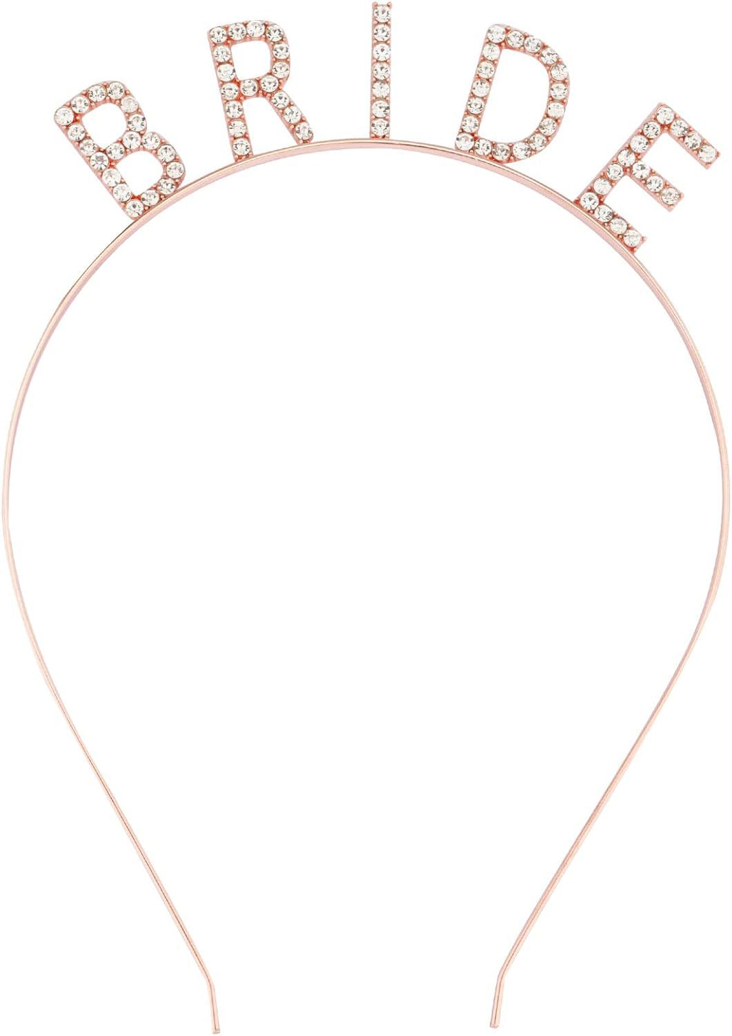 Rose Gold Renk Bekarlığa Veda Kristal Taş Bride Tacı İthal 16x10 