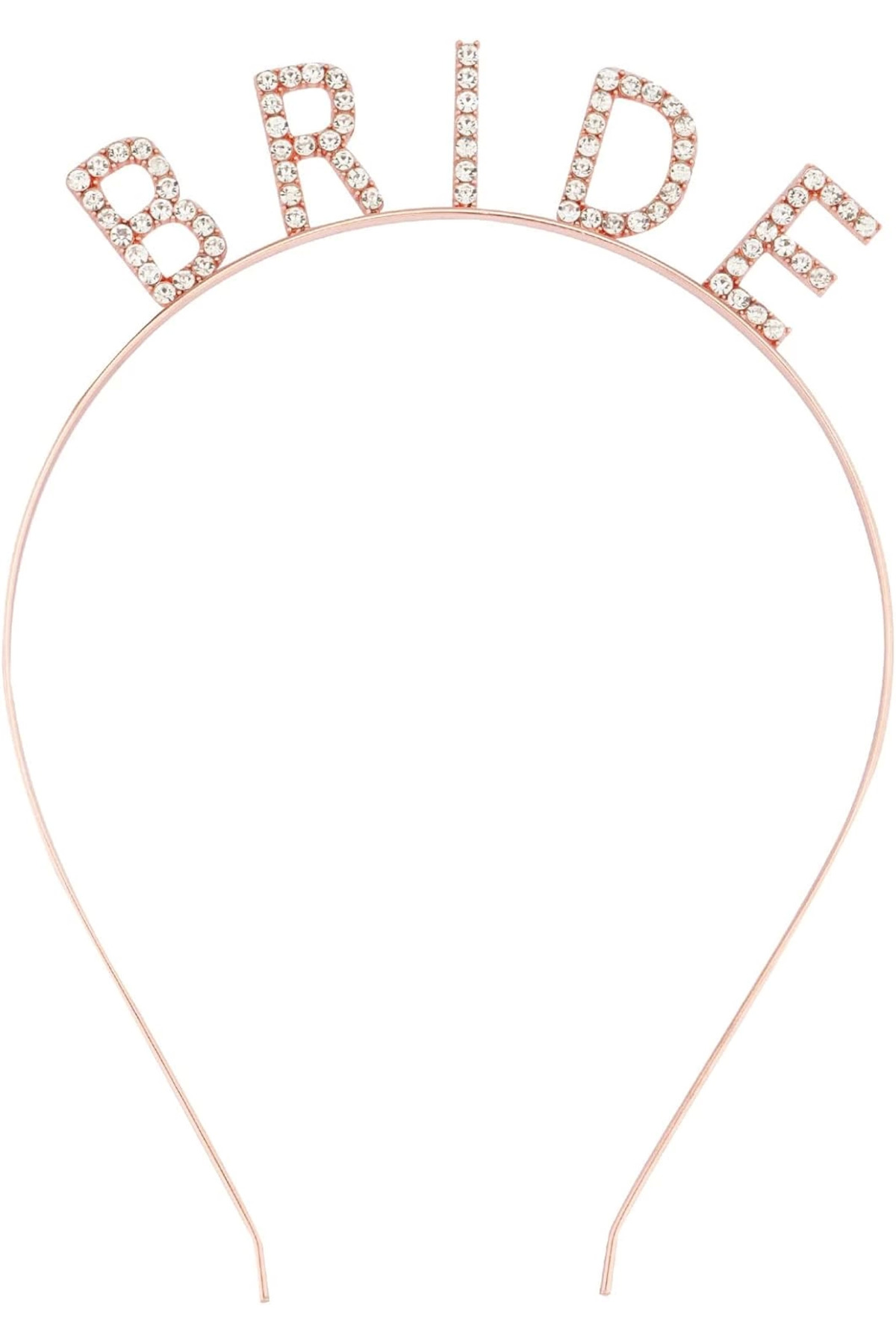 Libescarf  Rose Gold Renk Bekarlığa Veda Kristal Taş Bride Tacı İthal 16X10