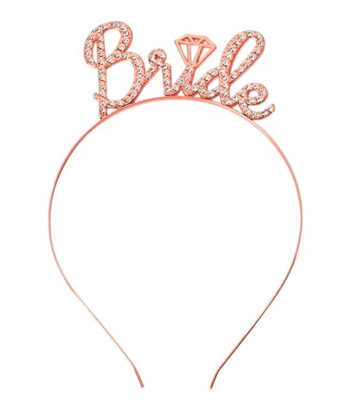 Rose Gold Renkli Taşlı “bride” Gelin Tacı – El Yazısı Yazı Tipiyl