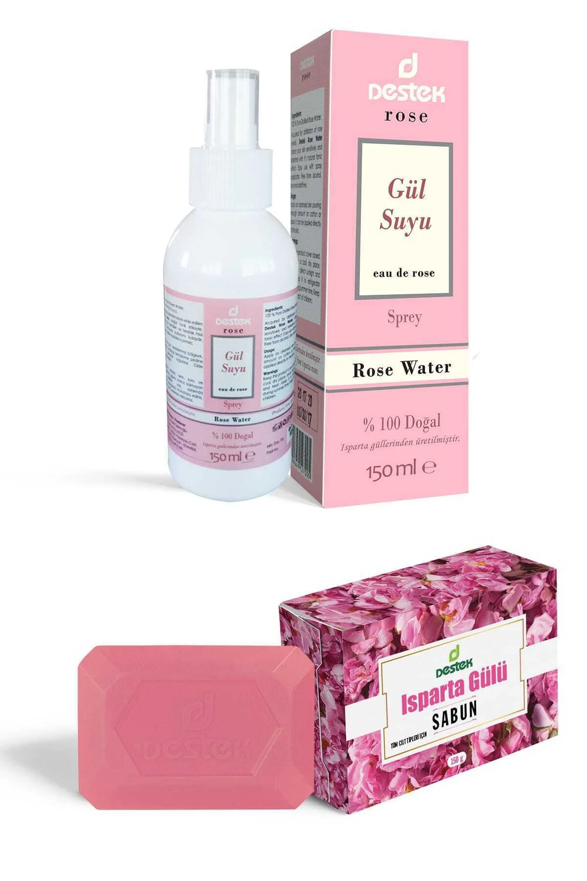 Rose Gül Suyu Ve Isparta Gülü Sabunu (2'li Set)
