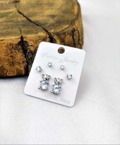 ROSE KAPLAMA ZİRKON TAŞ TEDDY (AYICIK) VİP SERİ 3 ÇİFT KÜPE-VİPKÜ