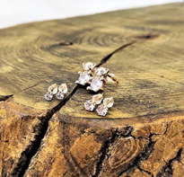 ROSE KAPLAMA ZİRKON TAŞ TEDDY (AYICIK) VİP SERİ 3 ÇİFT KÜPE-VİPKÜ