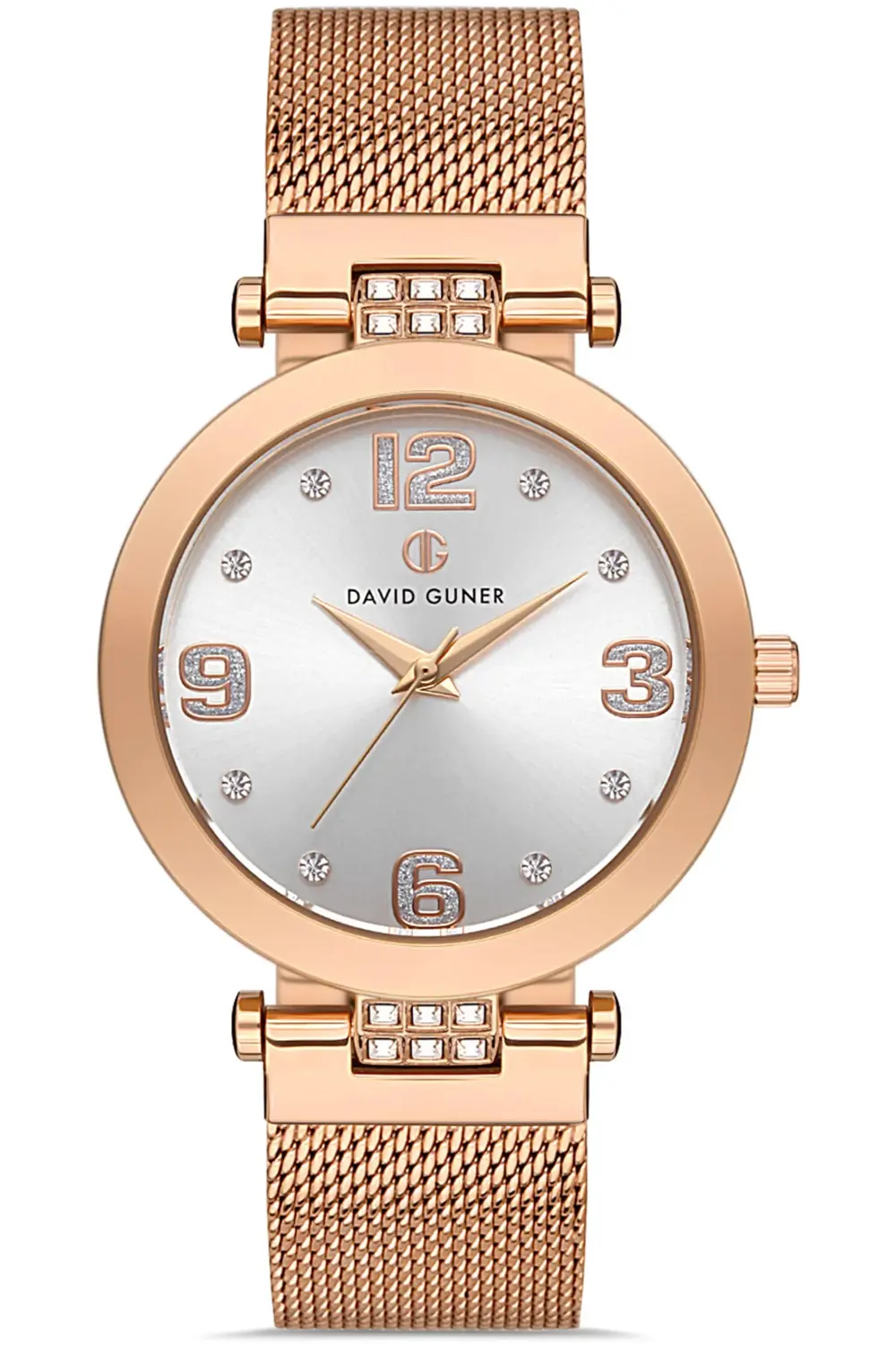 ROSE KAPLAMALI BEYAZ KADRANLI KADIN KOL SAATİ DG-8241LC-C1