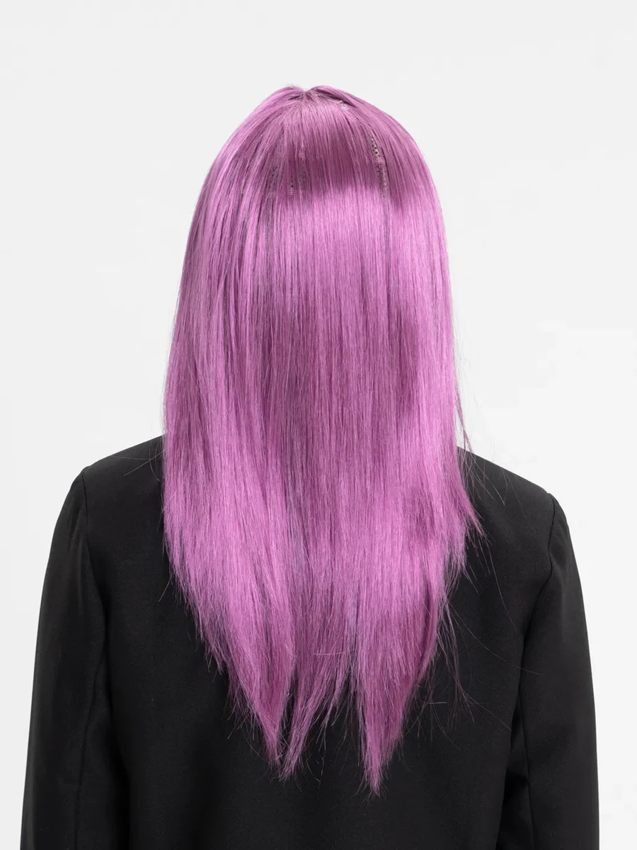 Rose Pembe Düz Kesim Şık Peruk