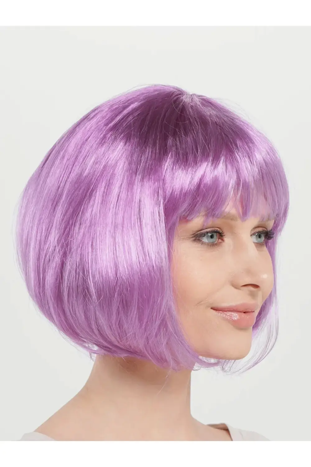 Rose Pembe Renk Düz Kesim Küt Parti Peruğu Kısa Takma Saç Rose Pembe Renk Düz Kesim Küt Parti Peruğu Kısa Takma Saç
