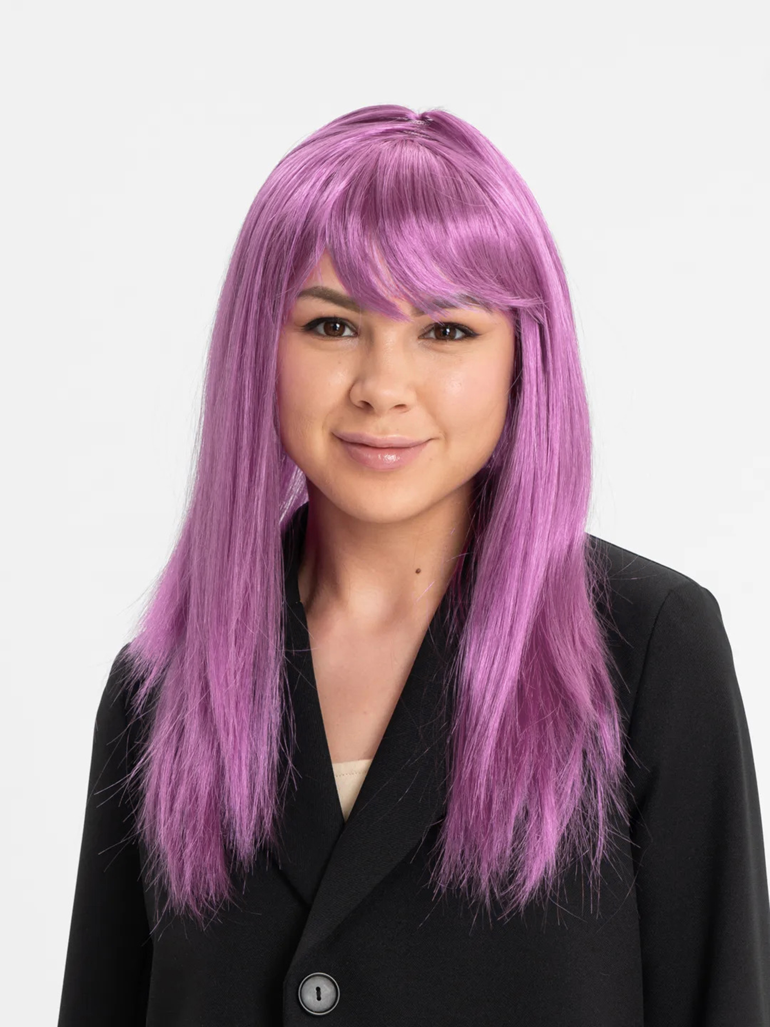 Rose Pembe Renk Düz Kesim Uzun Parti Peruğu Takma Saç Rose Pembe Renk Düz Kesim Uzun Parti Peruğu Takma Saç