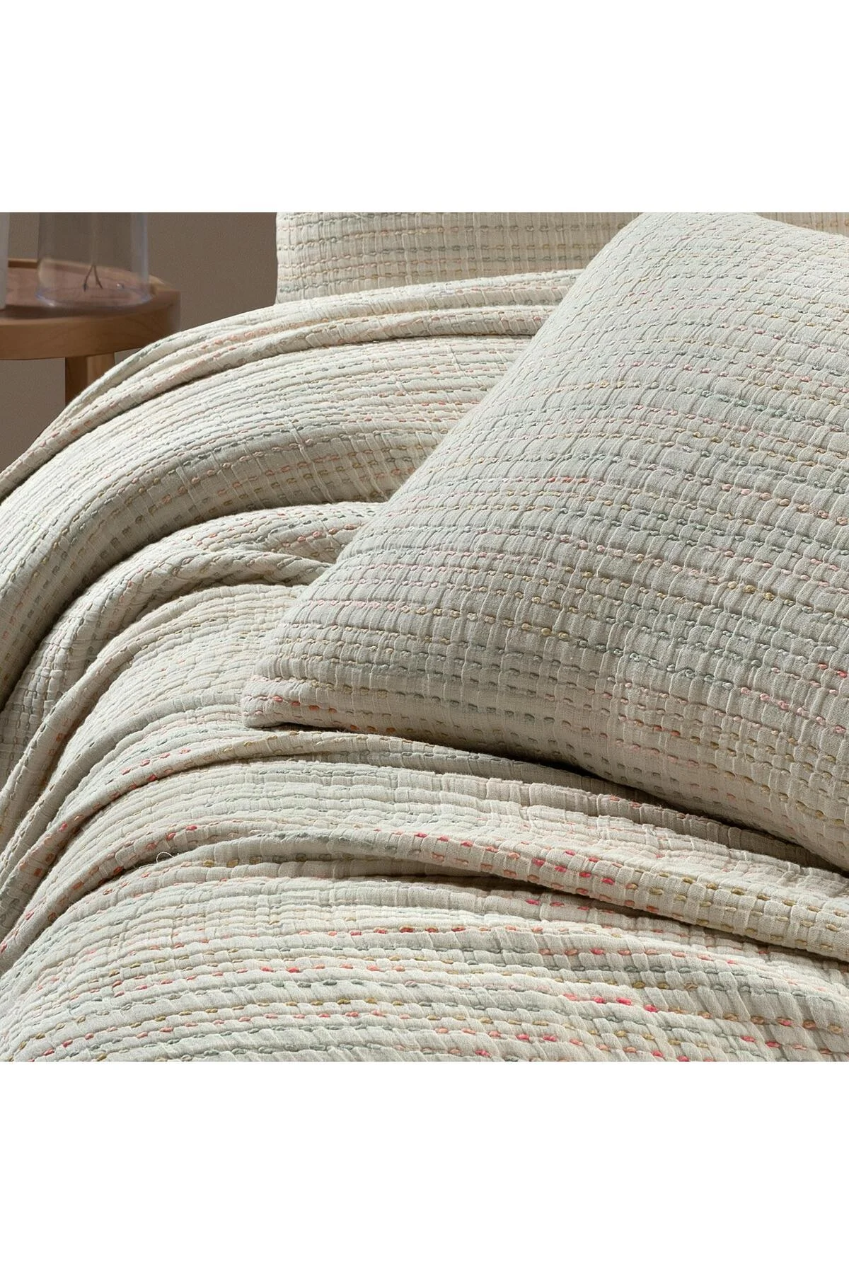 Rosi Multıcolor Tek Kişilik %100 Pamuk Yatak Örtüsü 180*220 cm - Görsel 3