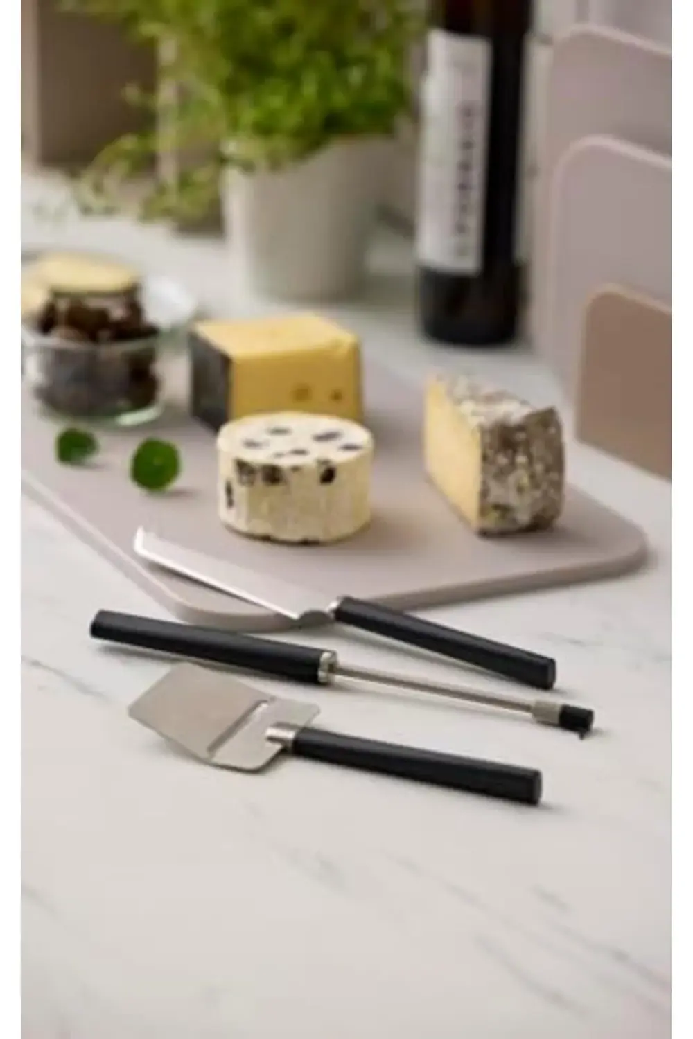 Rosti Emma Paslanmaz Çelik Peynir Tutucu Ve Kesici 24 Cm - Siyah