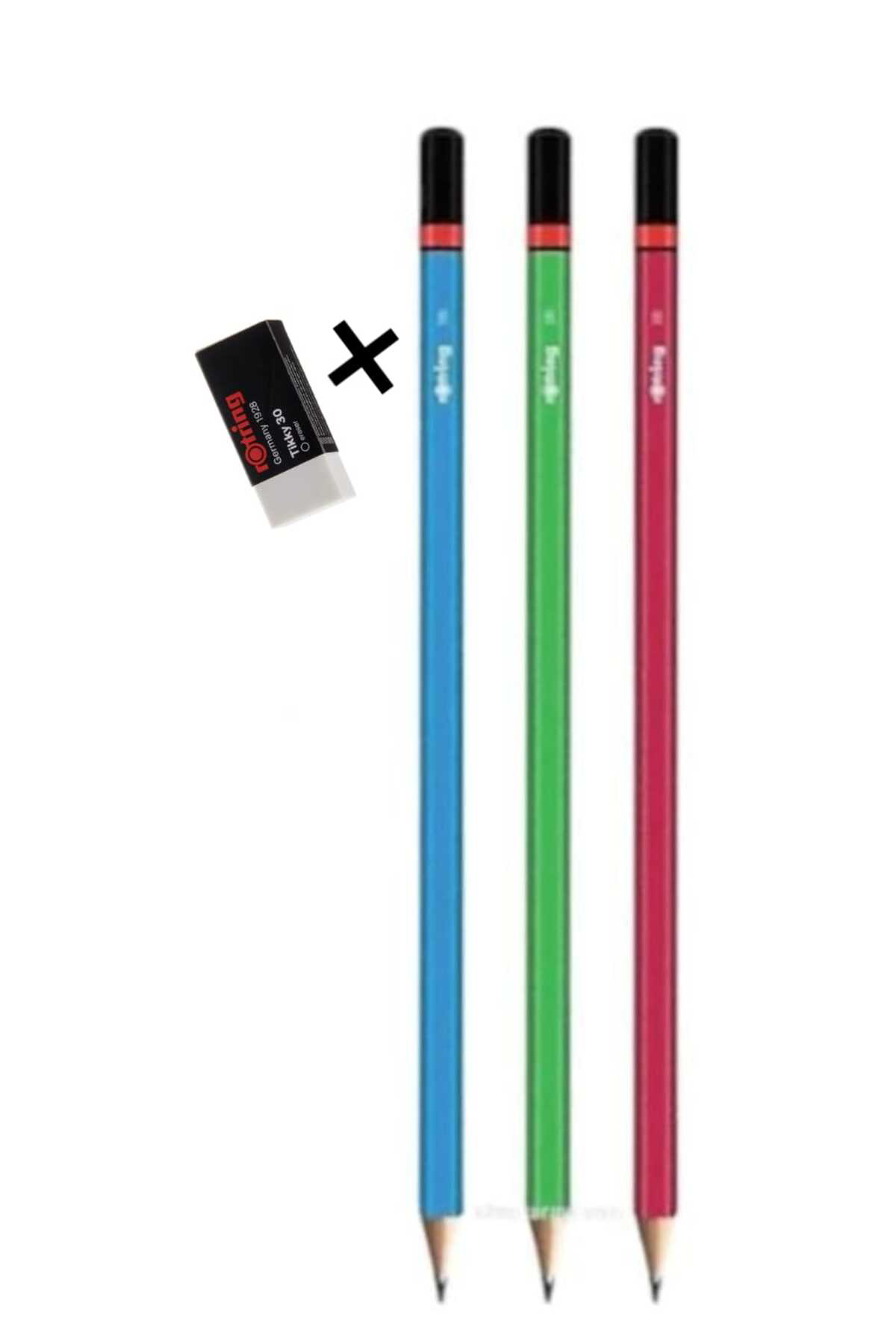 Rotring Rotring Nercanli 3 Adet Kurşun Kalem + Rotring 1 Adet Silgi