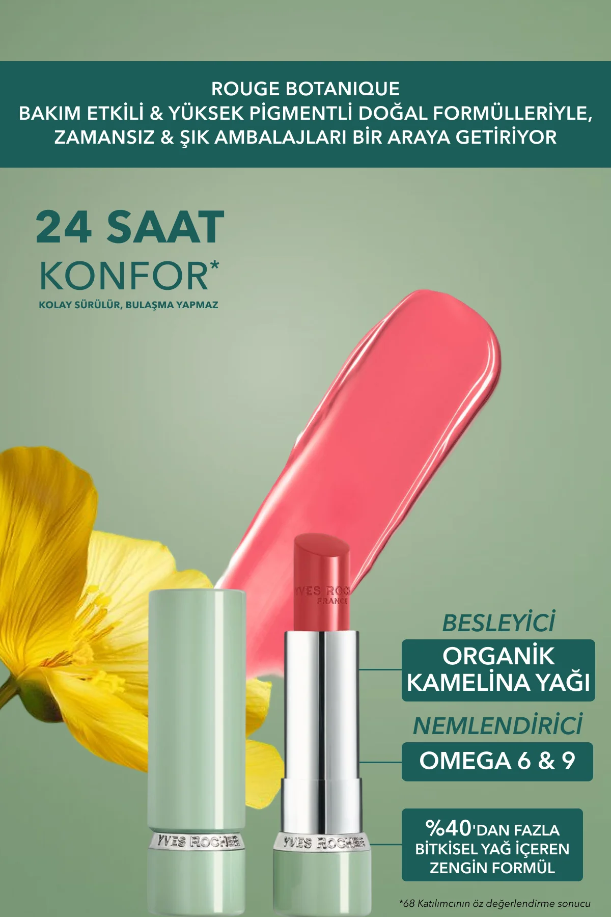 Rouge Botanique Işıltı Veren Besleyici Glow Ruj - 20. Sakura Pemb