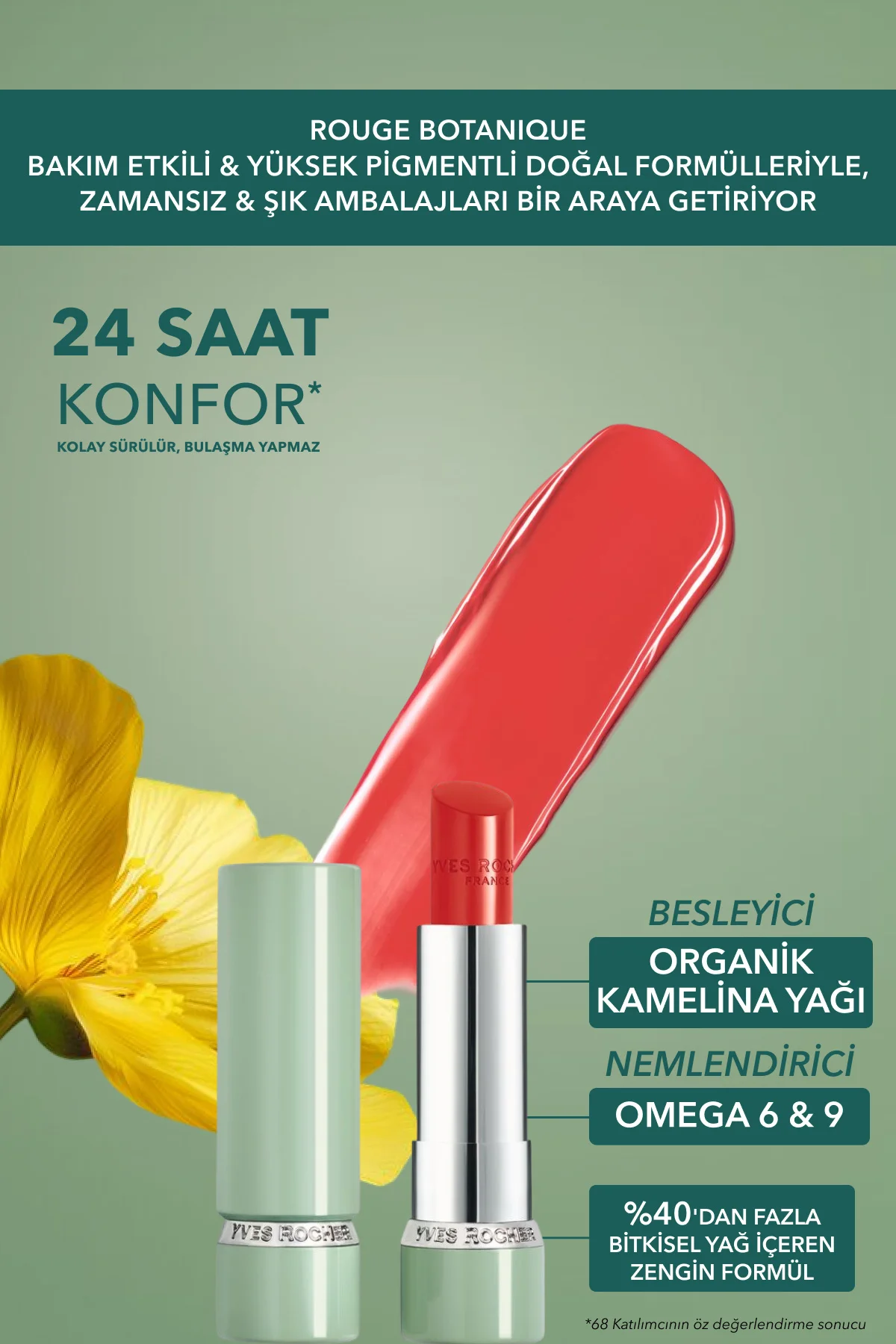 Rouge Botanique Işıltı Veren Besleyici Glow Ruj - 30. Mercan Kırm