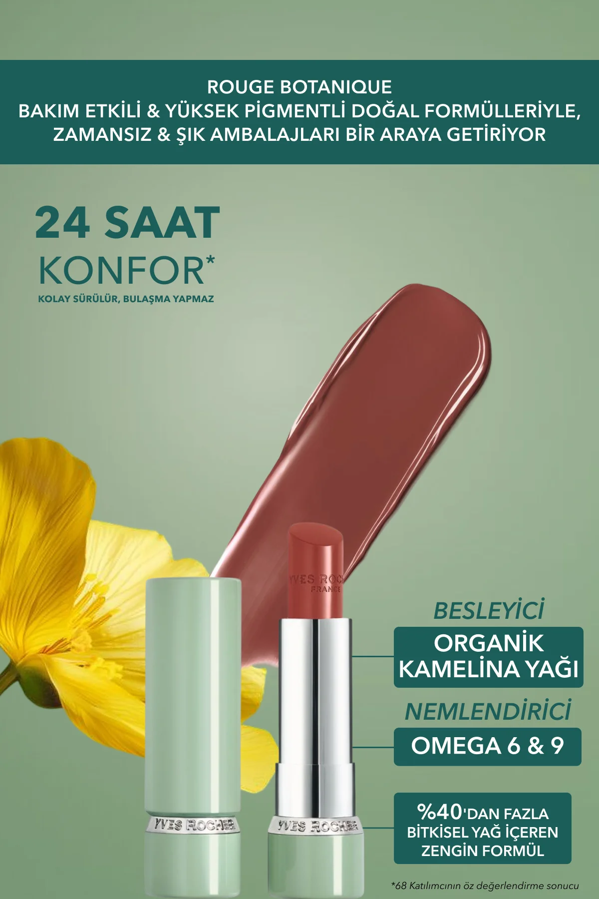 Rouge Botanique Işıltı Veren Besleyici Glow Ruj - 40. Kahve -Vega
