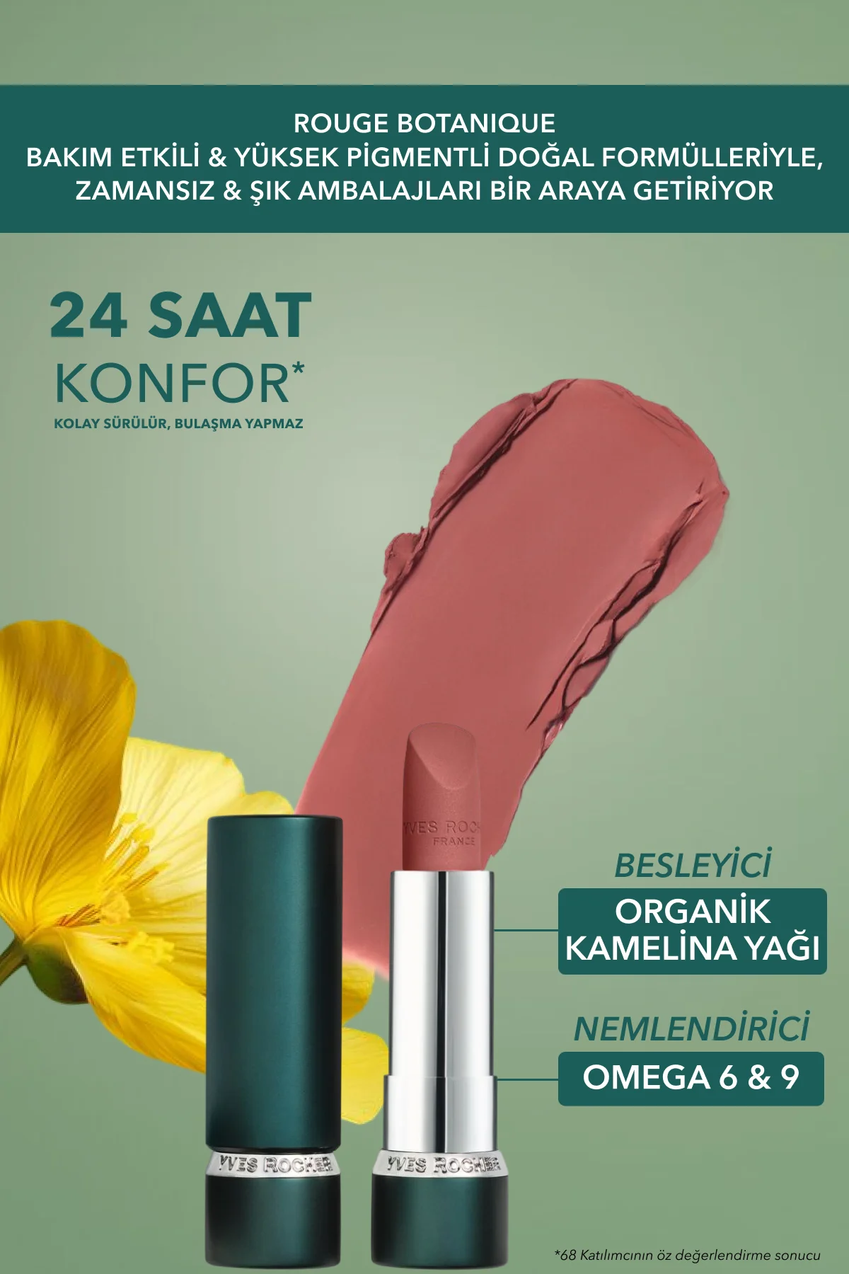 Rouge Botanique Ultra Renkli Nemlendirici Mat Ruj - 115. Nude Şef