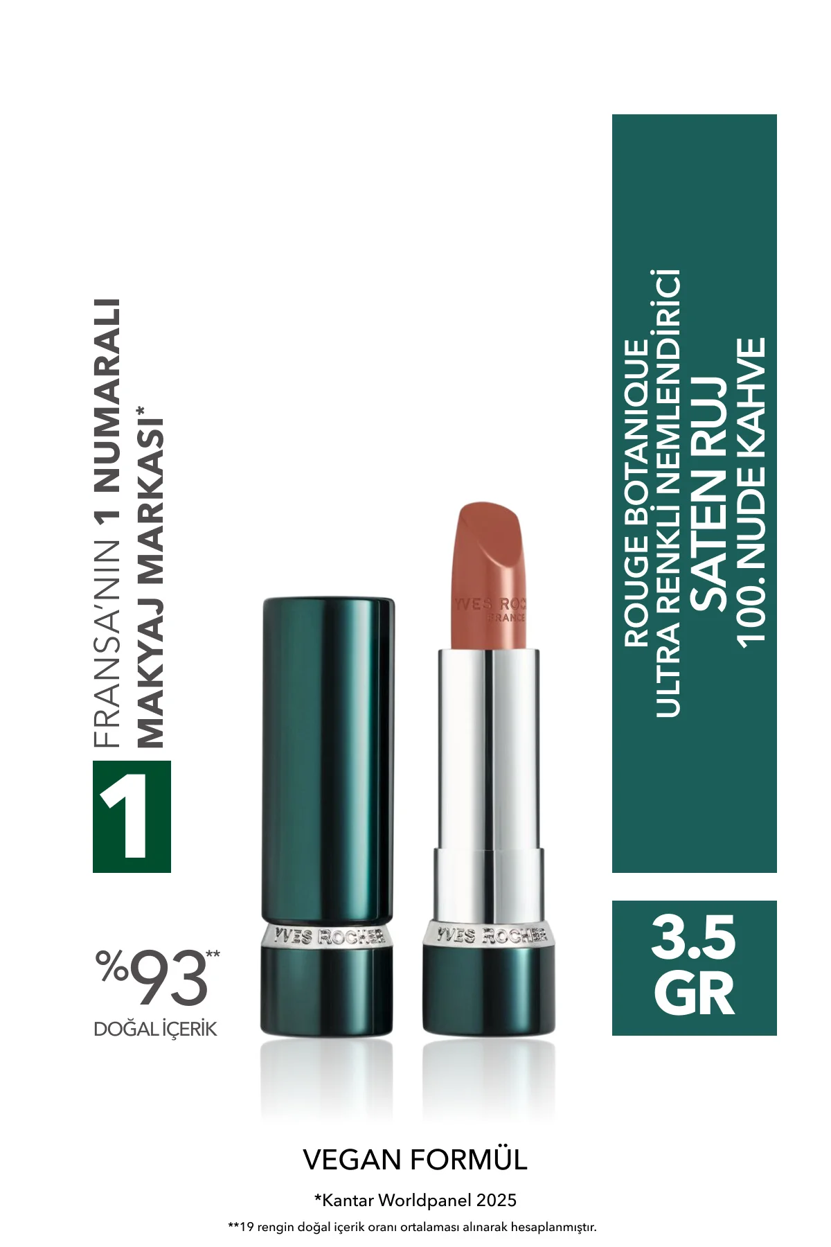 Rouge Botanique Ultra Renkli Nemlendirici Saten Ruj - 100. Nude K