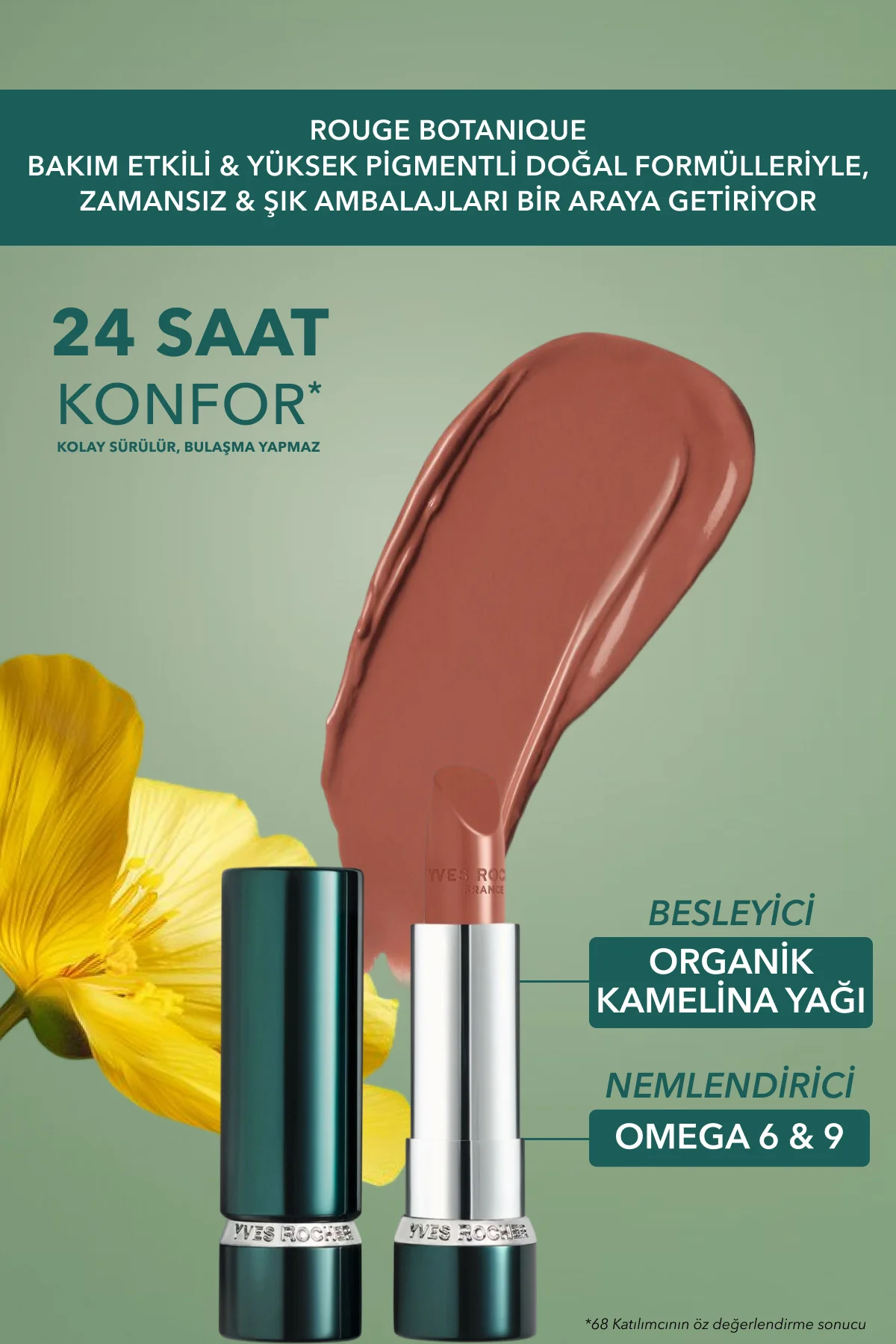 Rouge Botanique Ultra Renkli Nemlendirici Saten Ruj - 100. Nude K
