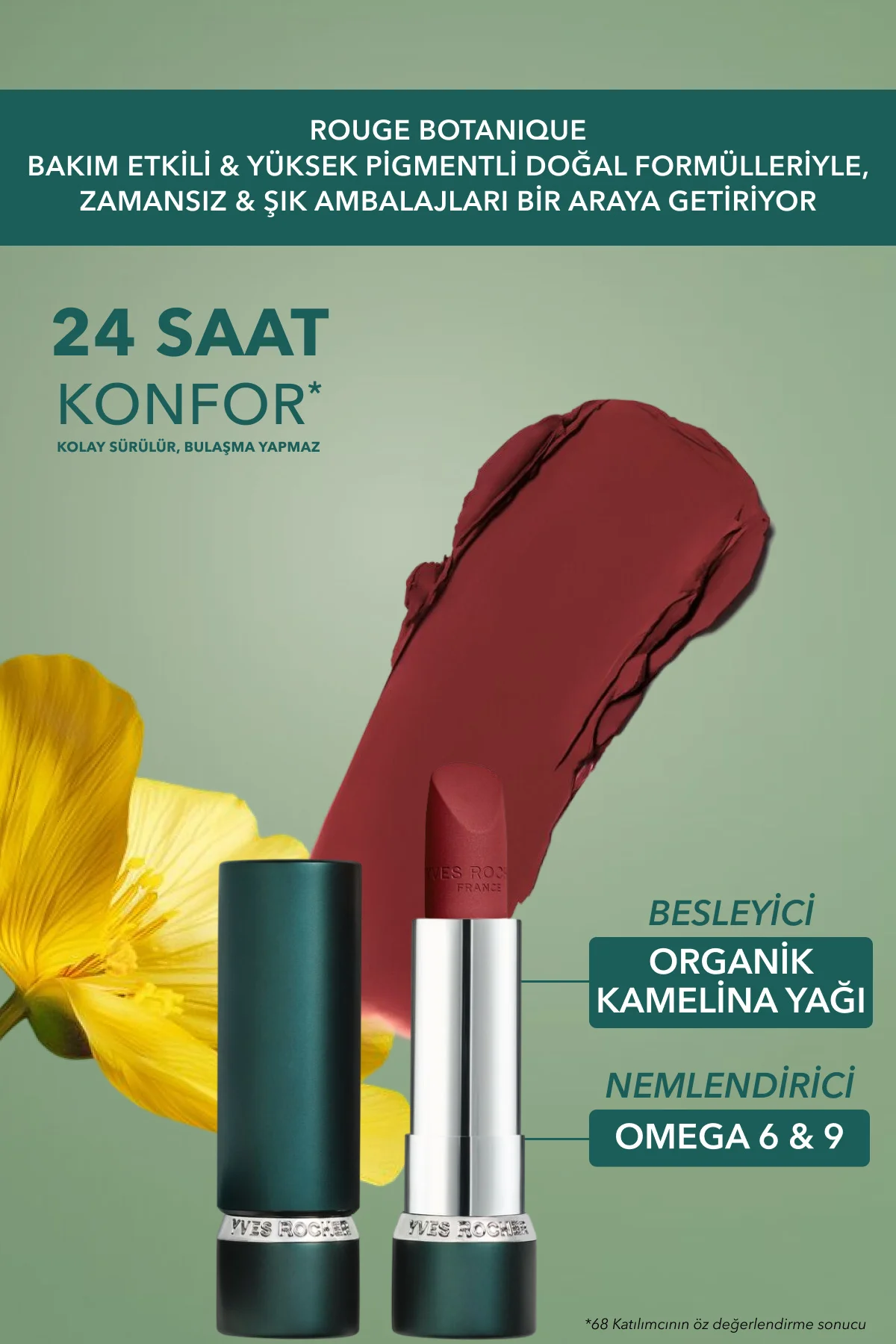Rouge Botanique Ultra Renkli Nemlendirici Mat Ruj - 425. Kahve -3