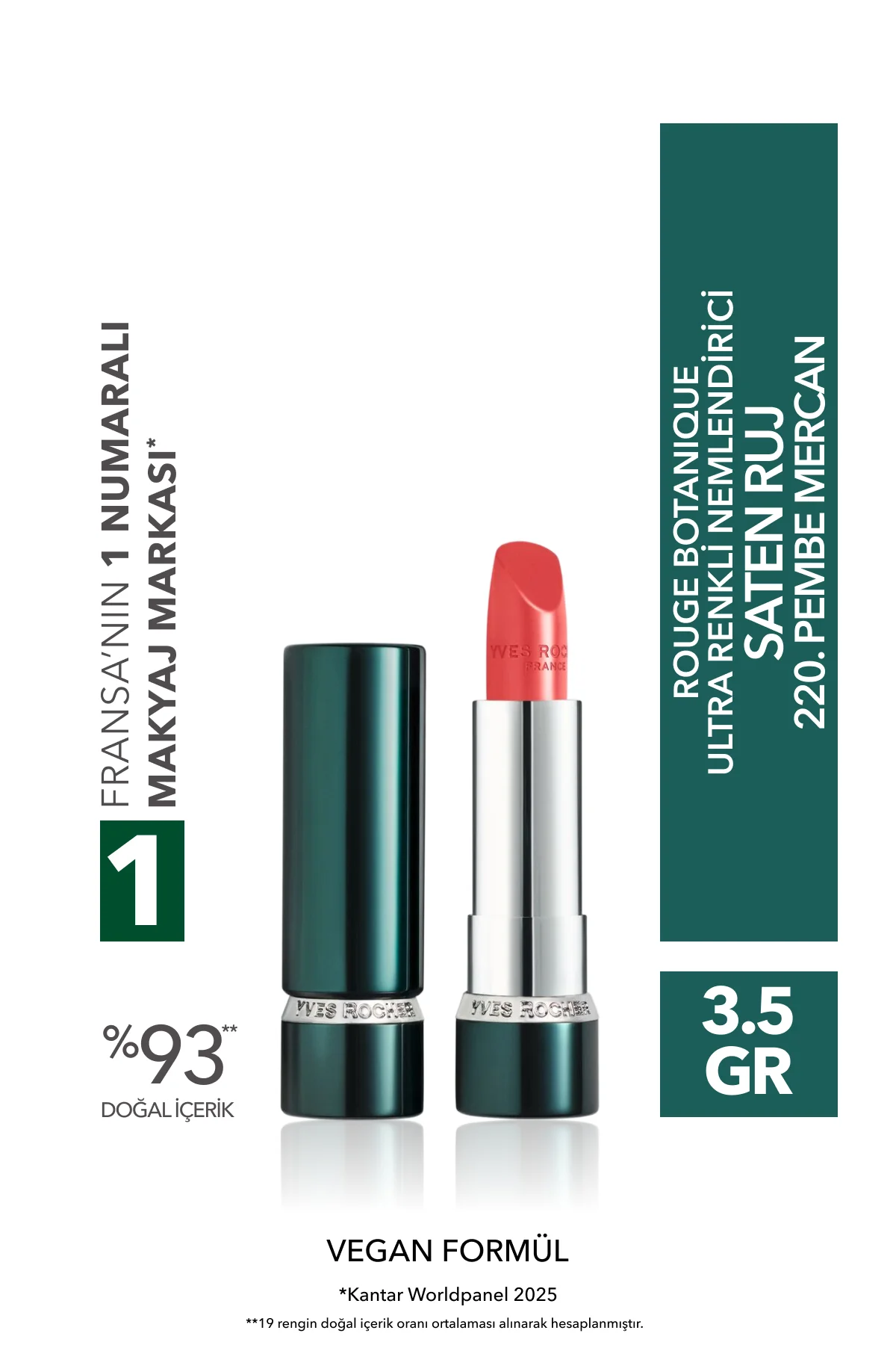 Rouge Botanique Ultra Renkli Nemlendirici Saten Ruj - 200. Pembe 