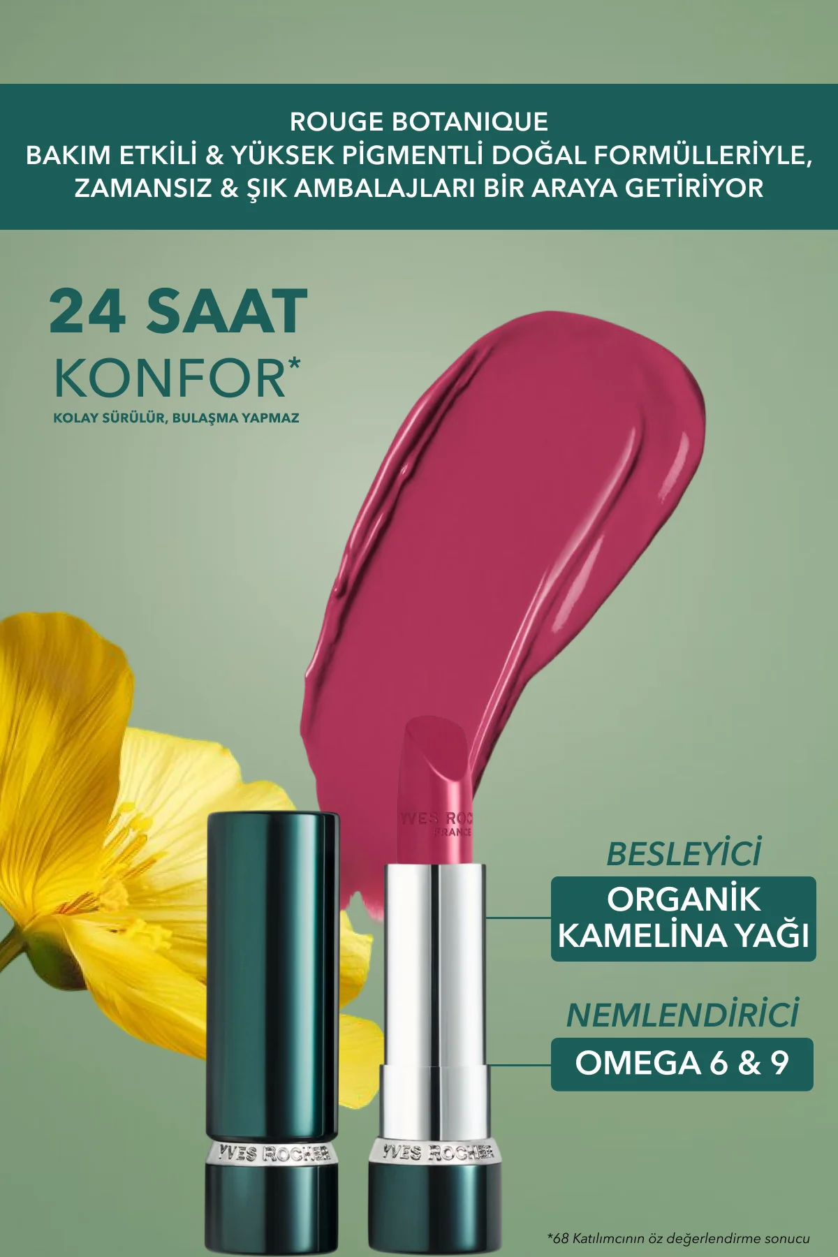 Rouge Botanique Ultra Renkli Nemlendirici Saten Ruj - 230. Lavant