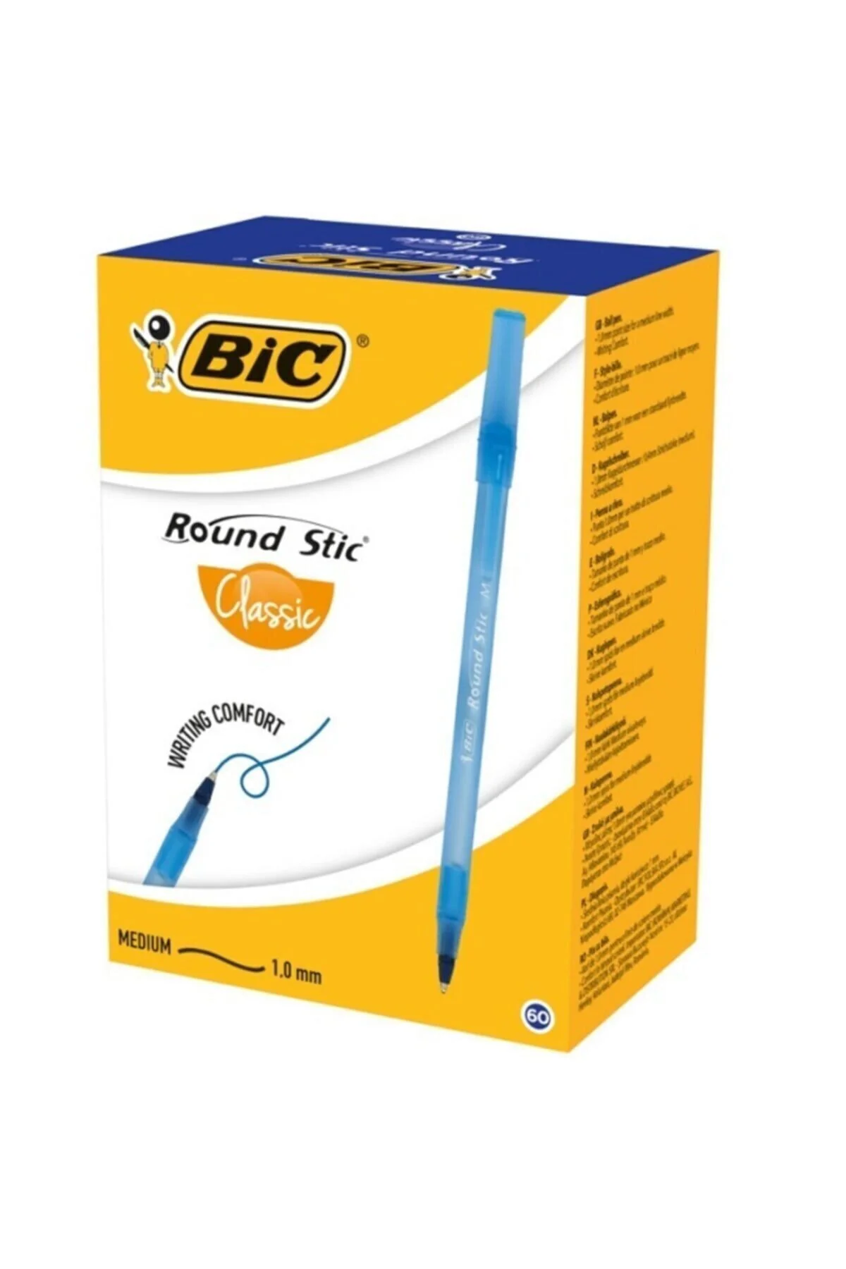 Round Stic Classic M Uç 1.0 Mm Tükenmez Kalem 60 Adet Mavi