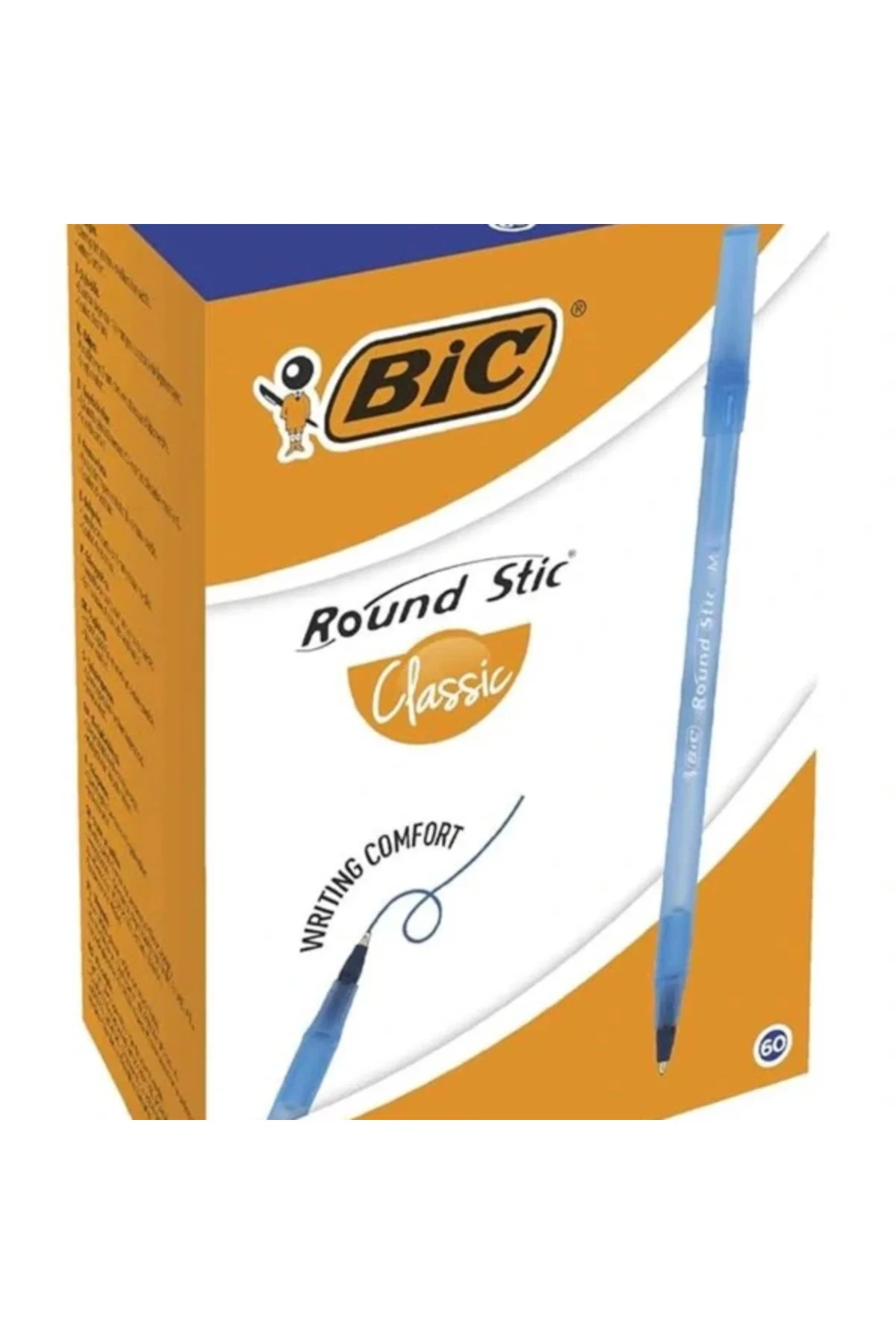 Round Stic Tükenmez Kalem Mavi 60'lı Kutu
