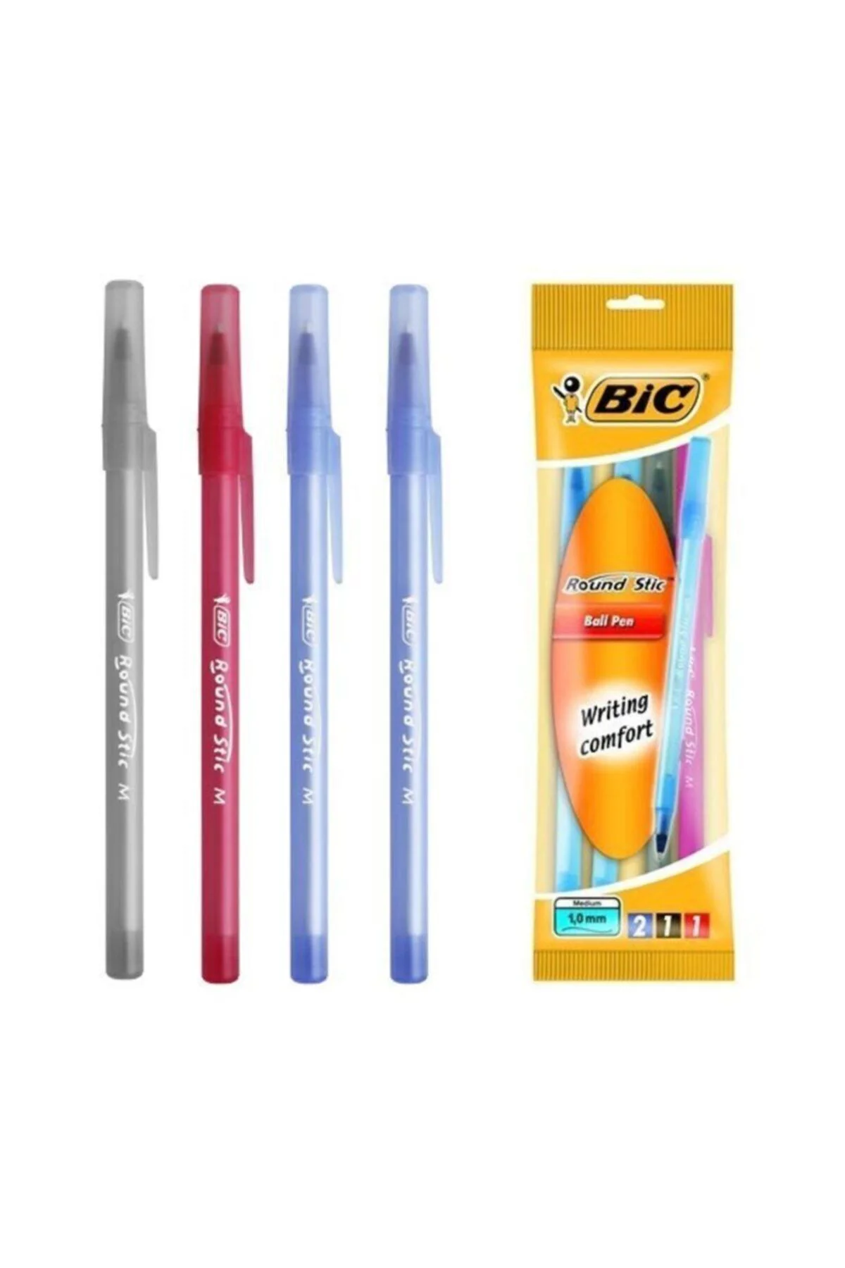 Round Stic Tükenmez Kalem 4'lü Promosyon Paket