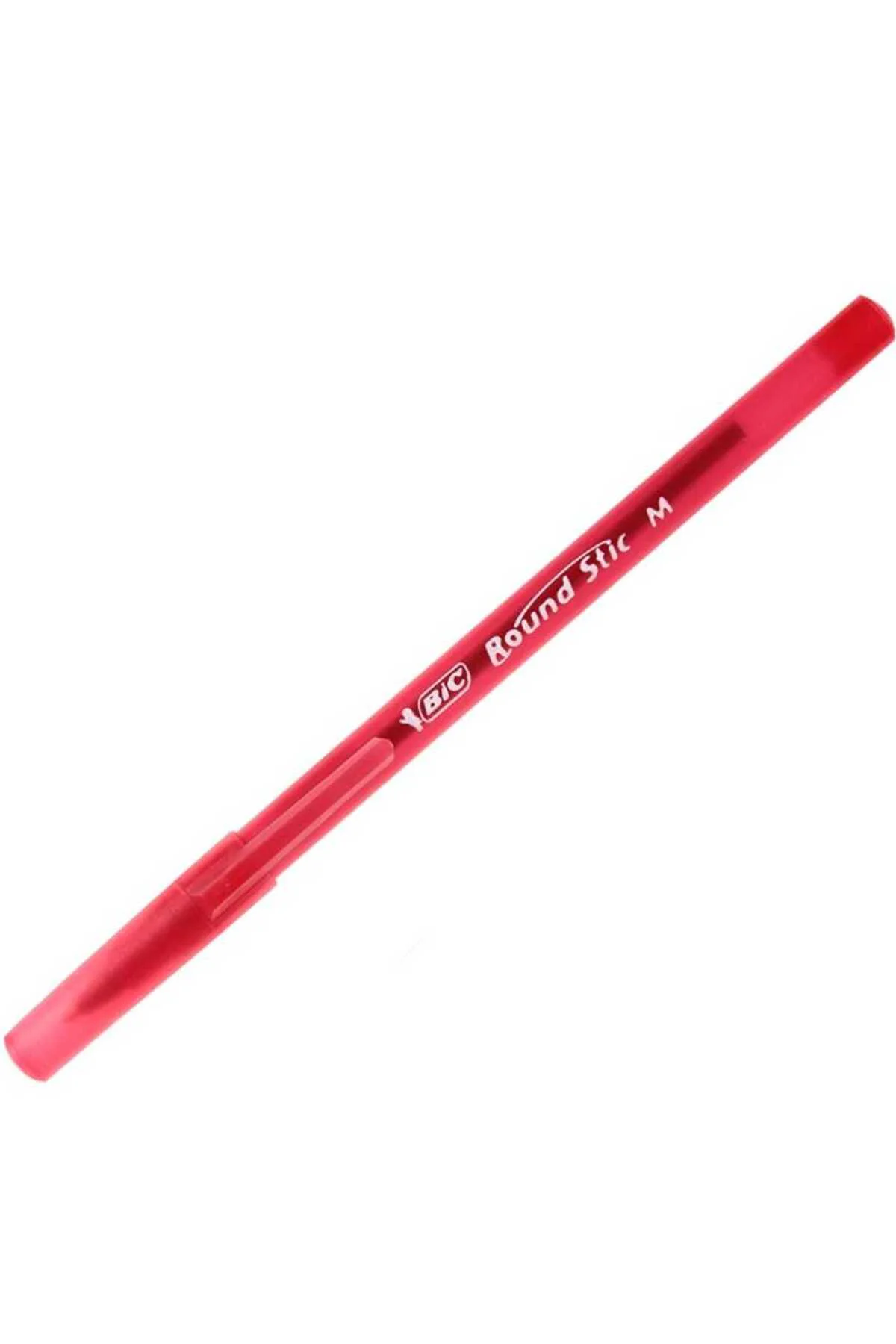 Round Stic Tükenmez Kalem, (1 Adet) Kırmızı, 1.0 mm, Yağ Bazlı
