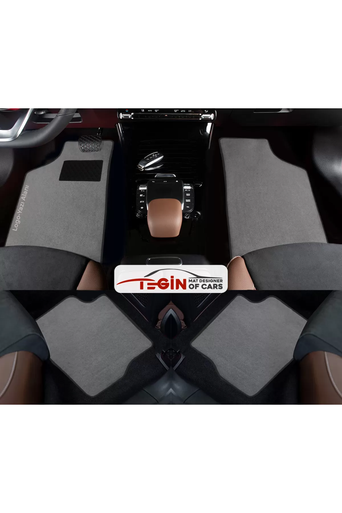 Rover 600 1993-1999 Prime Gri Halı Siyah Kenar Halı Paspas