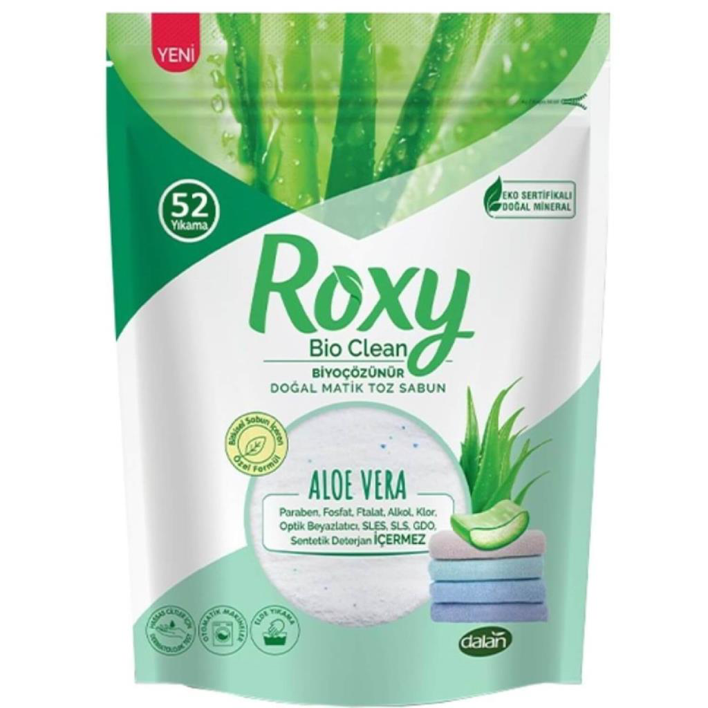 Roxy Bio Clean Doğal Matik Toz Sabun Aloe Vera 1600 Gr Roxy Bio Clean Doğal Matik Toz Sabun Aloe Vera 1600 Gr