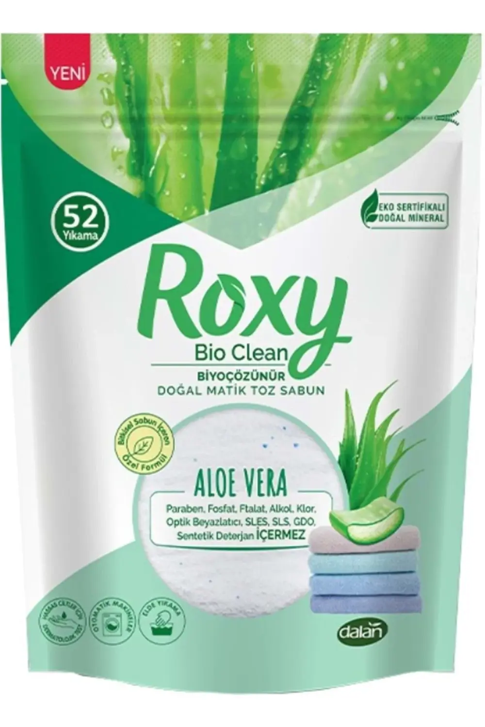 Roxy Bio Clean Matik Sabun Tozu 1.6Kg Aloe Vera (52 Yıkama)