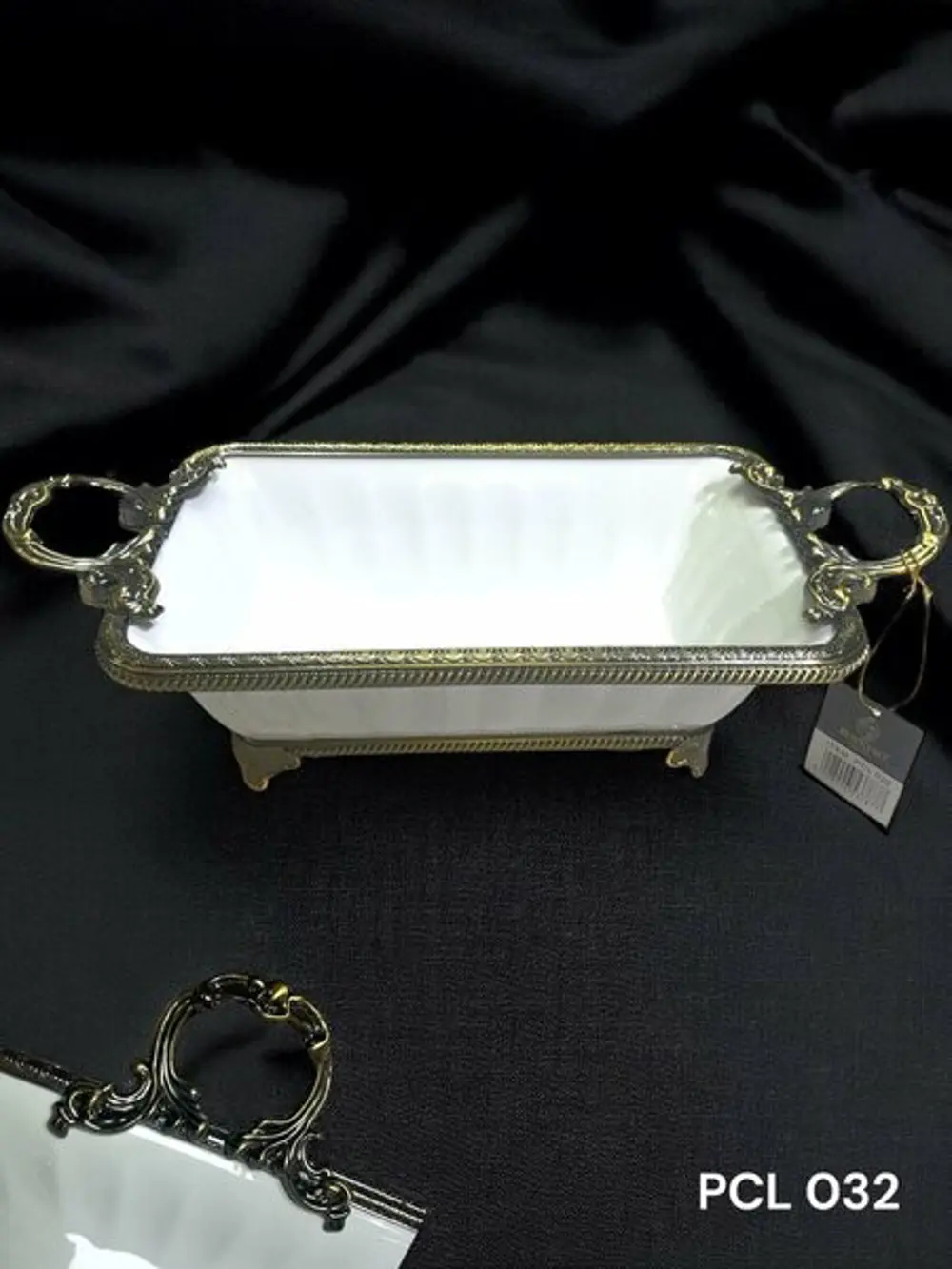 Roy King Elegance Dikdörtgen Derin Sunum Tabak Antique 37 Cm Pcl0