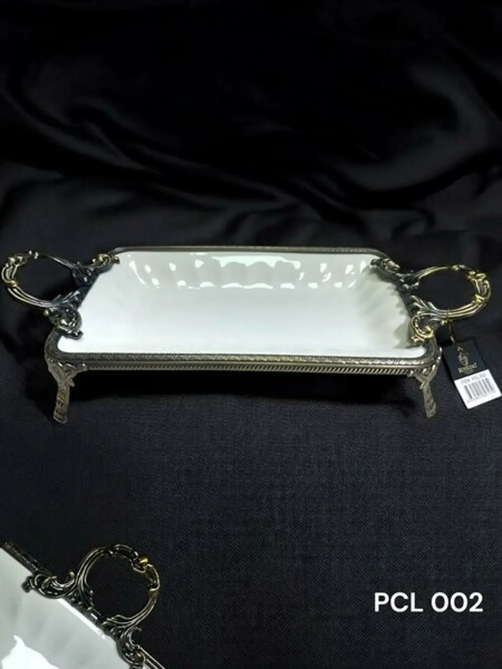 Roy King Elegance Dikdörtgen Sunum Tabak Antique 41 Cm Pcl002
