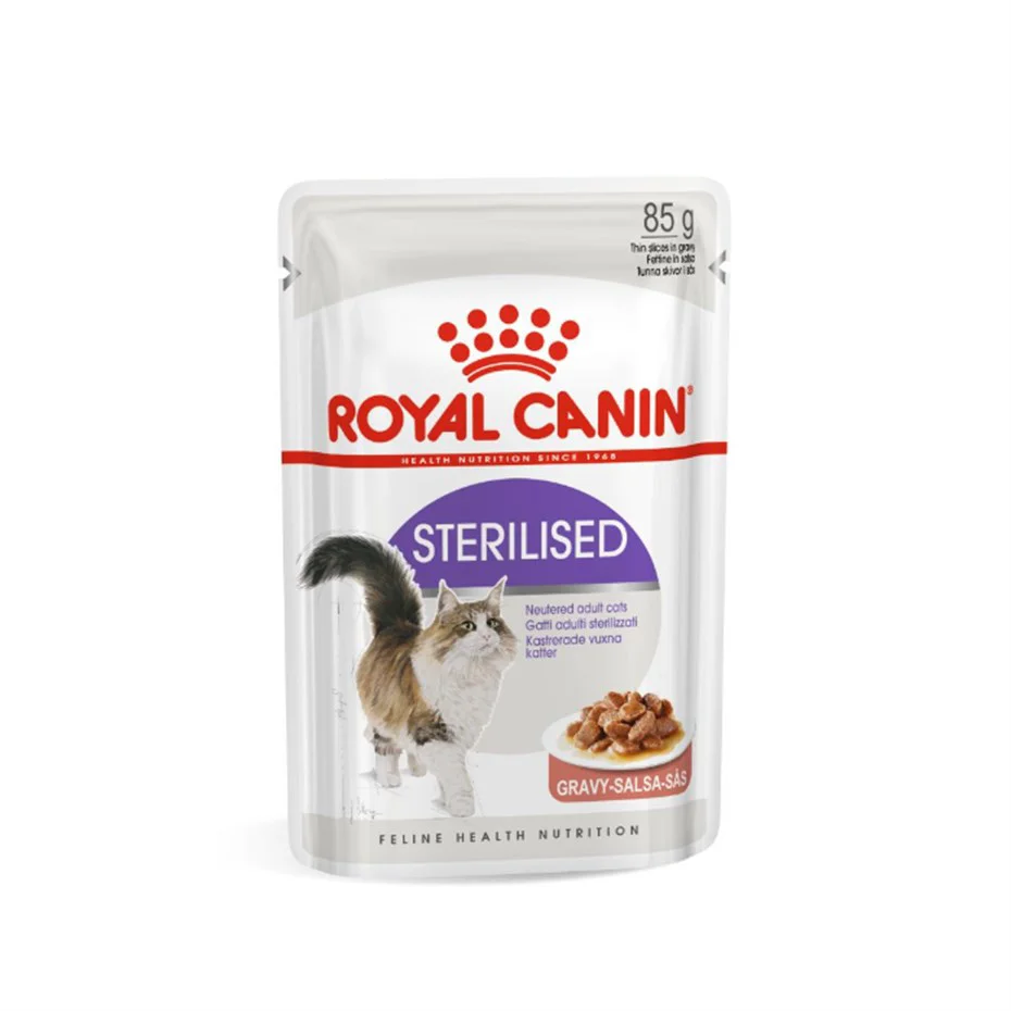 Gravy Sos İçinde Kısırlaştırılmış Yetişkin Kedi Konservesi 85gr