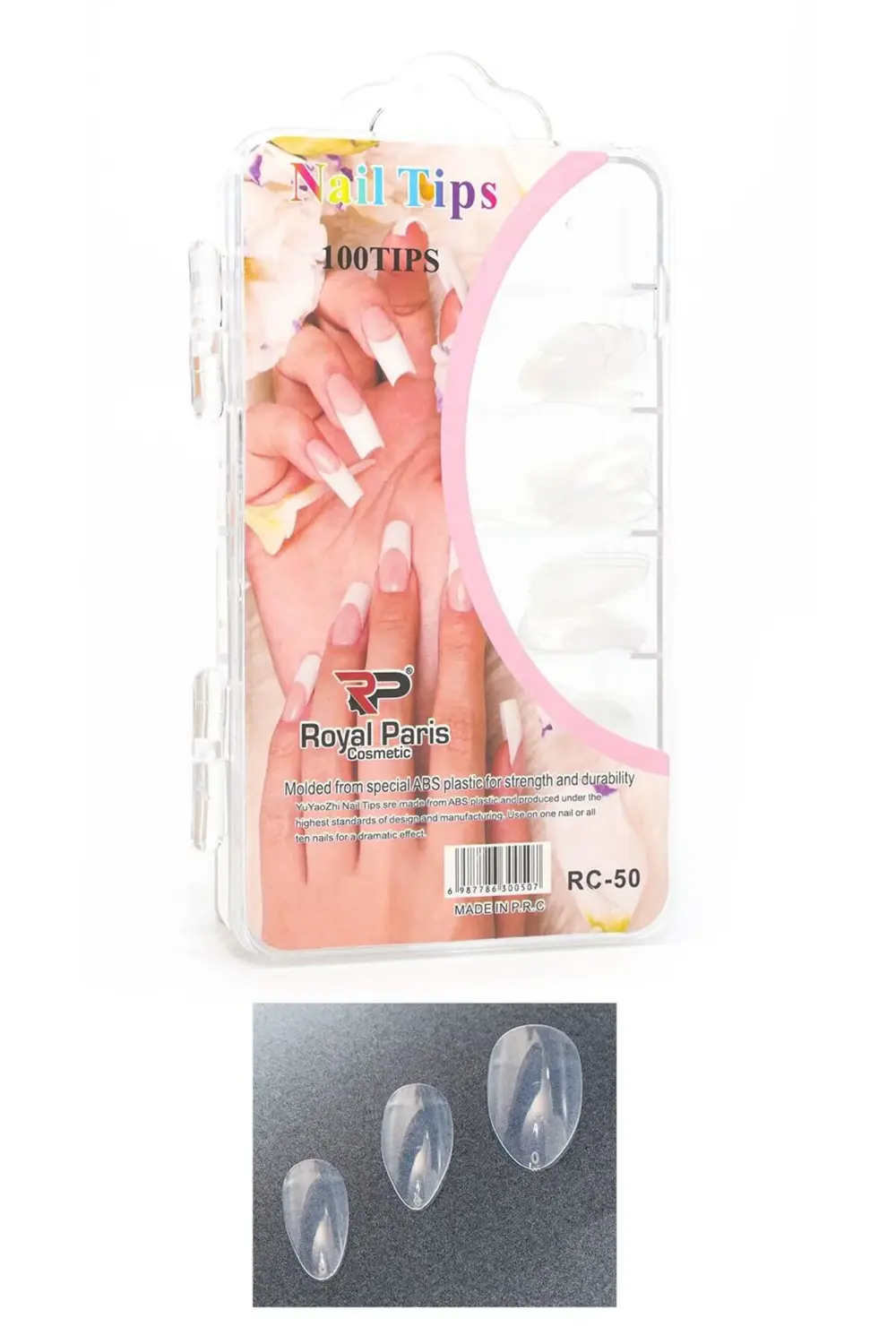 ROYAL PARİS Yeni Nesil Jel Destekli Badem Tırnak Nail Tips 100 Ad