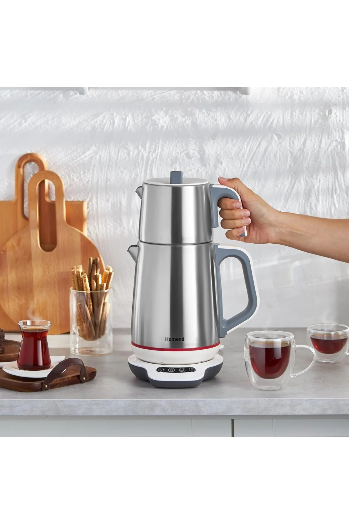 Royaltea 1709H Dokunmatik Konuşan Çelik Çay Makinesi Inox Royaltea 1709H Dokunmatik Konuşan Çelik Çay Makinesi Inox