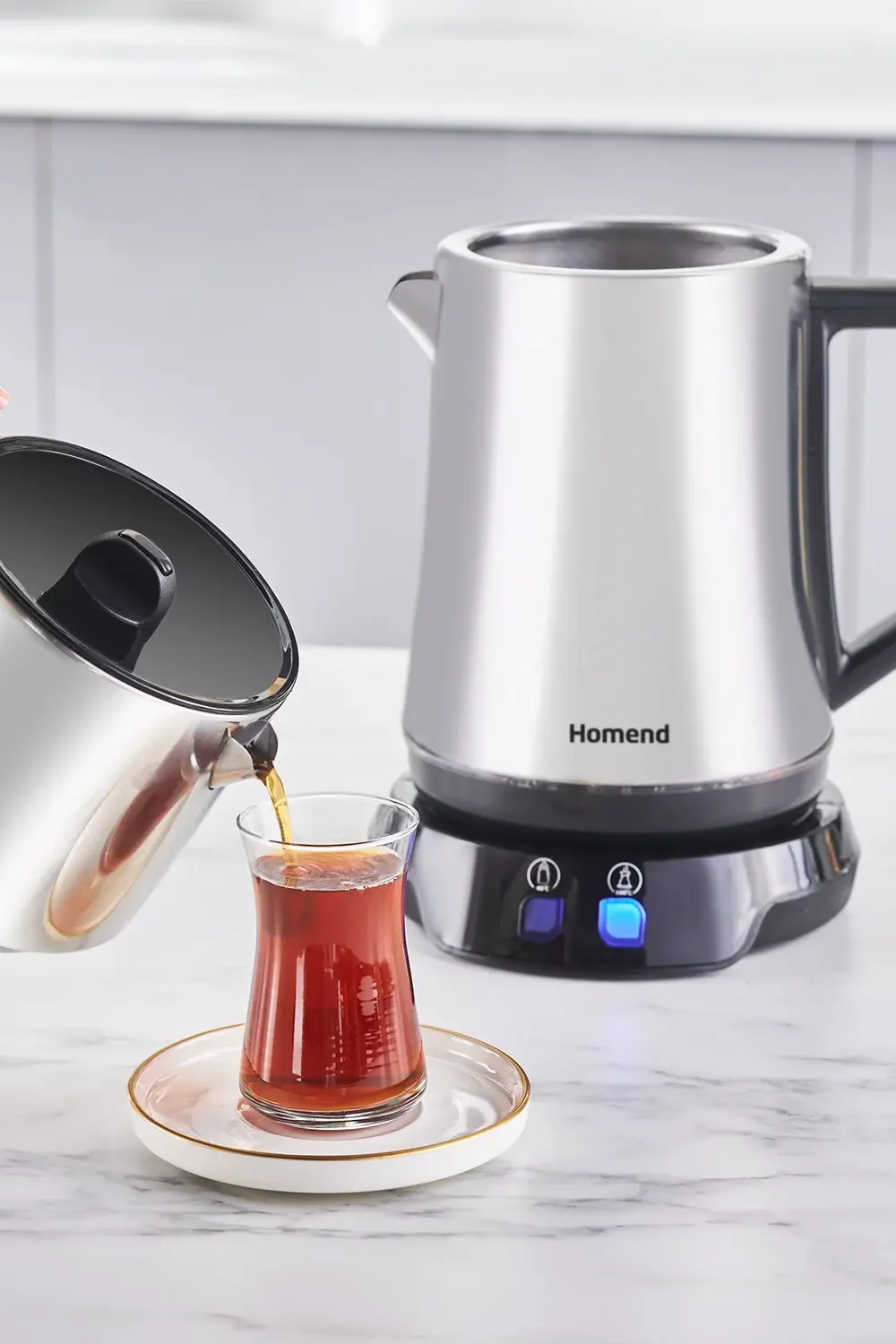 Royaltea Elegant 1776h Parlak Inox Çay Makinesi