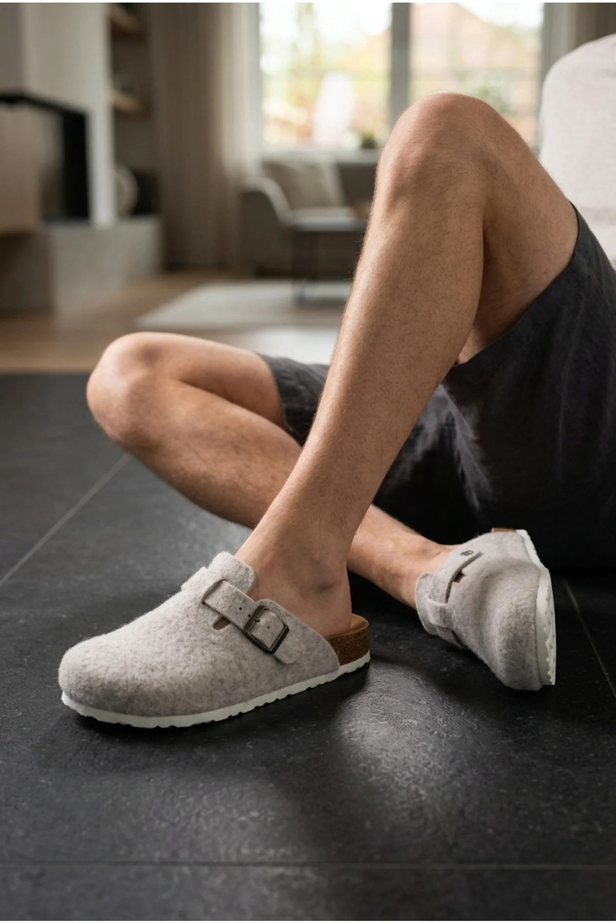 RoyJones Terlik Modelleri Kadın Erkek Unisex Günlük Yün Keçe Ev T