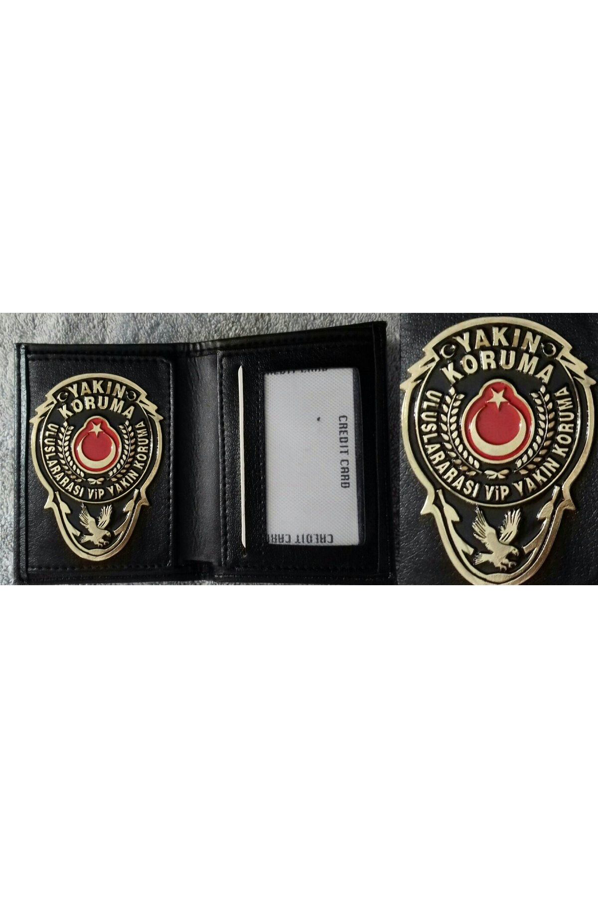 ROZET METAL.YAKIN KORUMA ROZETLİ CÜZDANI v +1 ADET ROZET SATINAL-
