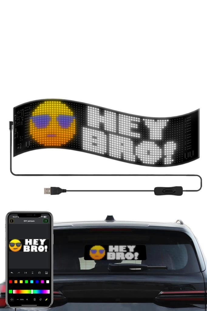 Rp937 Led Matrix Panel 16x64cm Telefon Kontrollü Kayar Led Animas