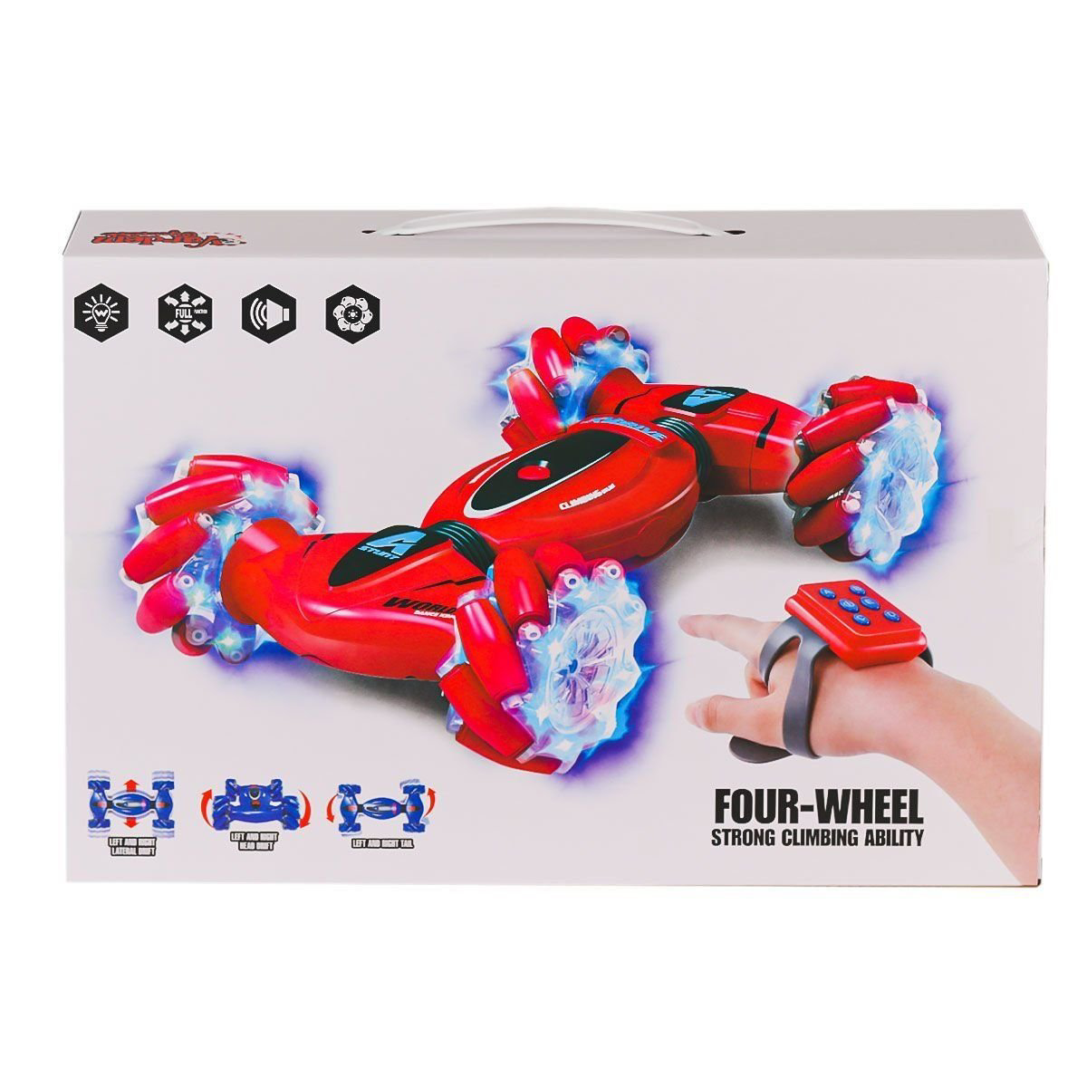 RQ2093 Bilekten Kontrollü Işıklı ve Müzikli 4 Teker Tırmanış Arac