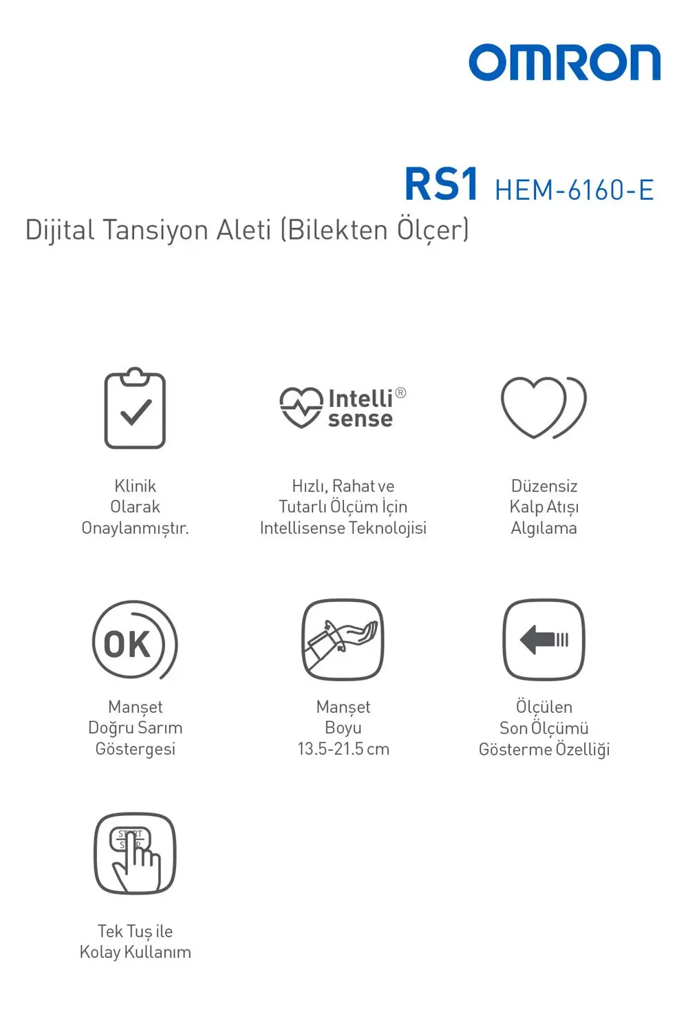RS1 Bilekten Dijital Pilli Tansiyon Aleti – Taşınabilir, Intellis