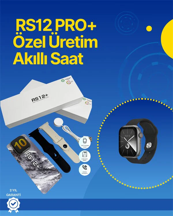 RS12 PRO+ 2025 Akıllı Saat – Titanyum Kasa Full Ekran ChatGPT Destekli