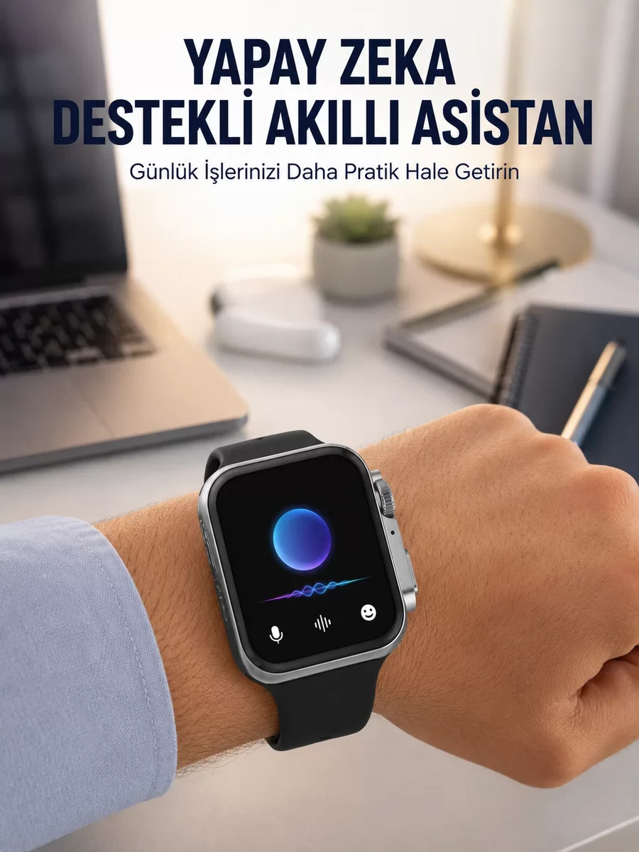 RS12 PRO+ 2025 Akıllı Saat - 45mm 3D AMOLED Ekran GPS 2GB Hafıza ChatGPT Asistanı