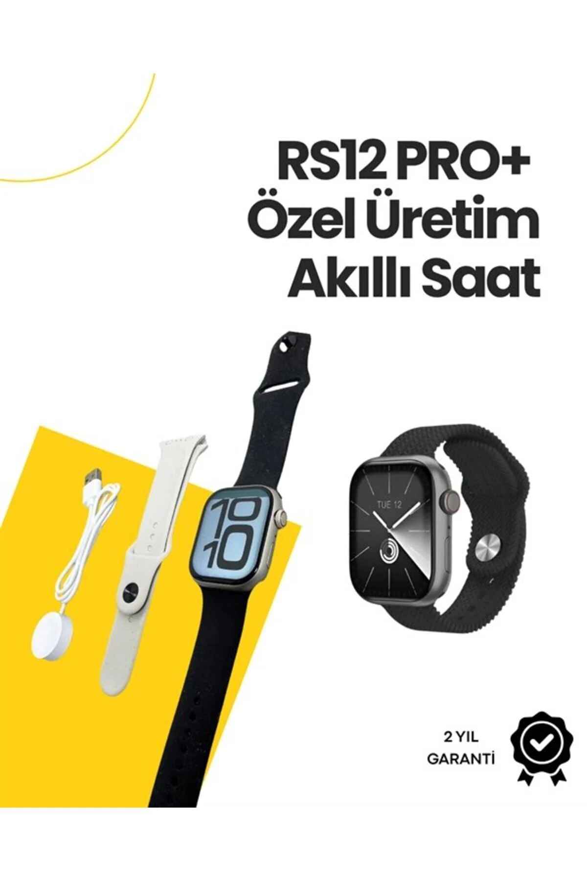 Rs12 Pro+ 2025 Serisi Özel Üretim Full Ekranlı Akıllı Saat – Nabı