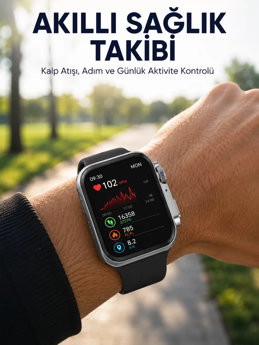 RS12 PRO+ 2025 Serisi Uzun Şarj Süreli Garantili Full Ekranlı Özel Üretim Akıllı Saat – 2GB Hafıza AMOLED GPS Sesli Arama Yeni Nesil