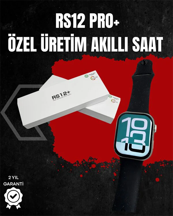 RS12 PRO+ Titanyum Kasa Akıllı Saat – Uyku ve Nabız Takibi Suya D