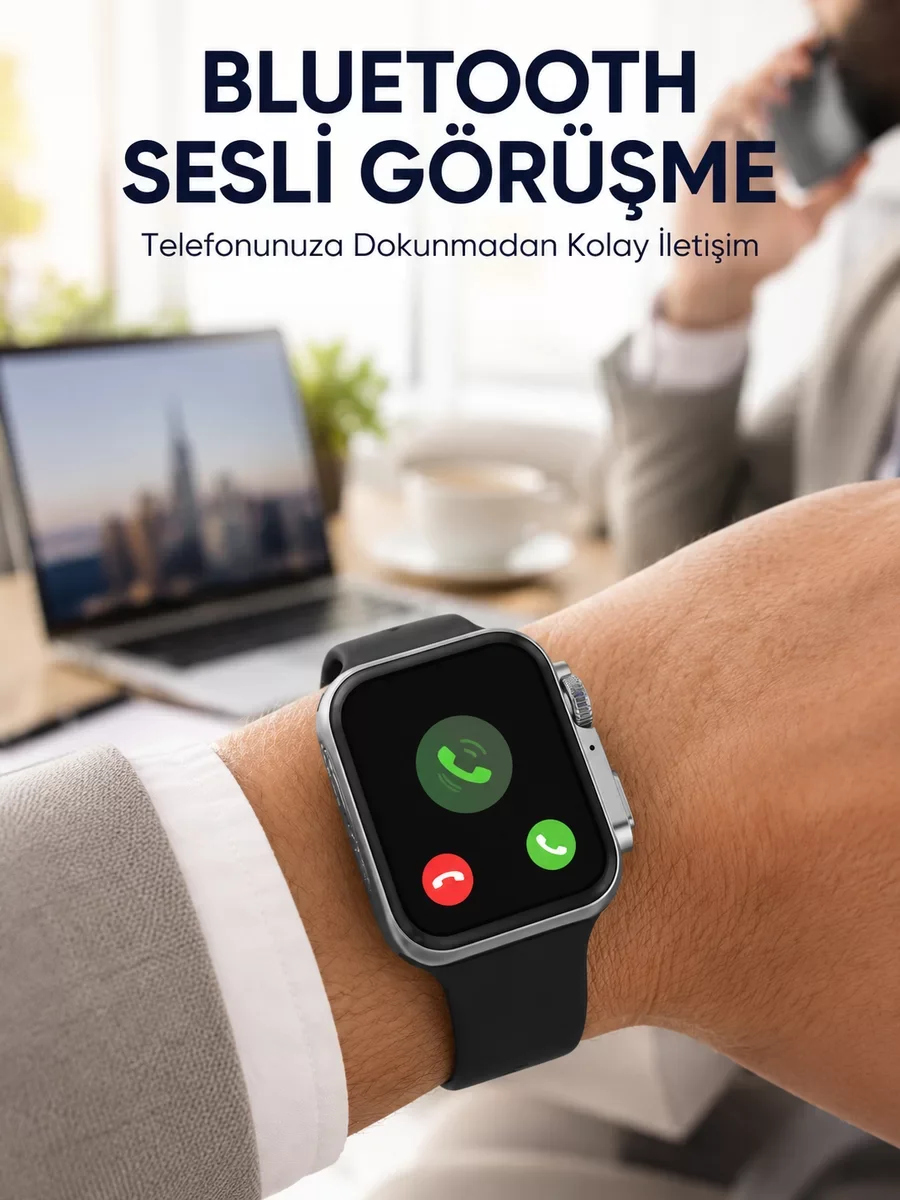 RS12 PRO+ Titanyum Kasa Akıllı Saat - Uyku Takibi, Nabız Ölçüm ve Bluetooth Arama Özellikli Yeni Nesil