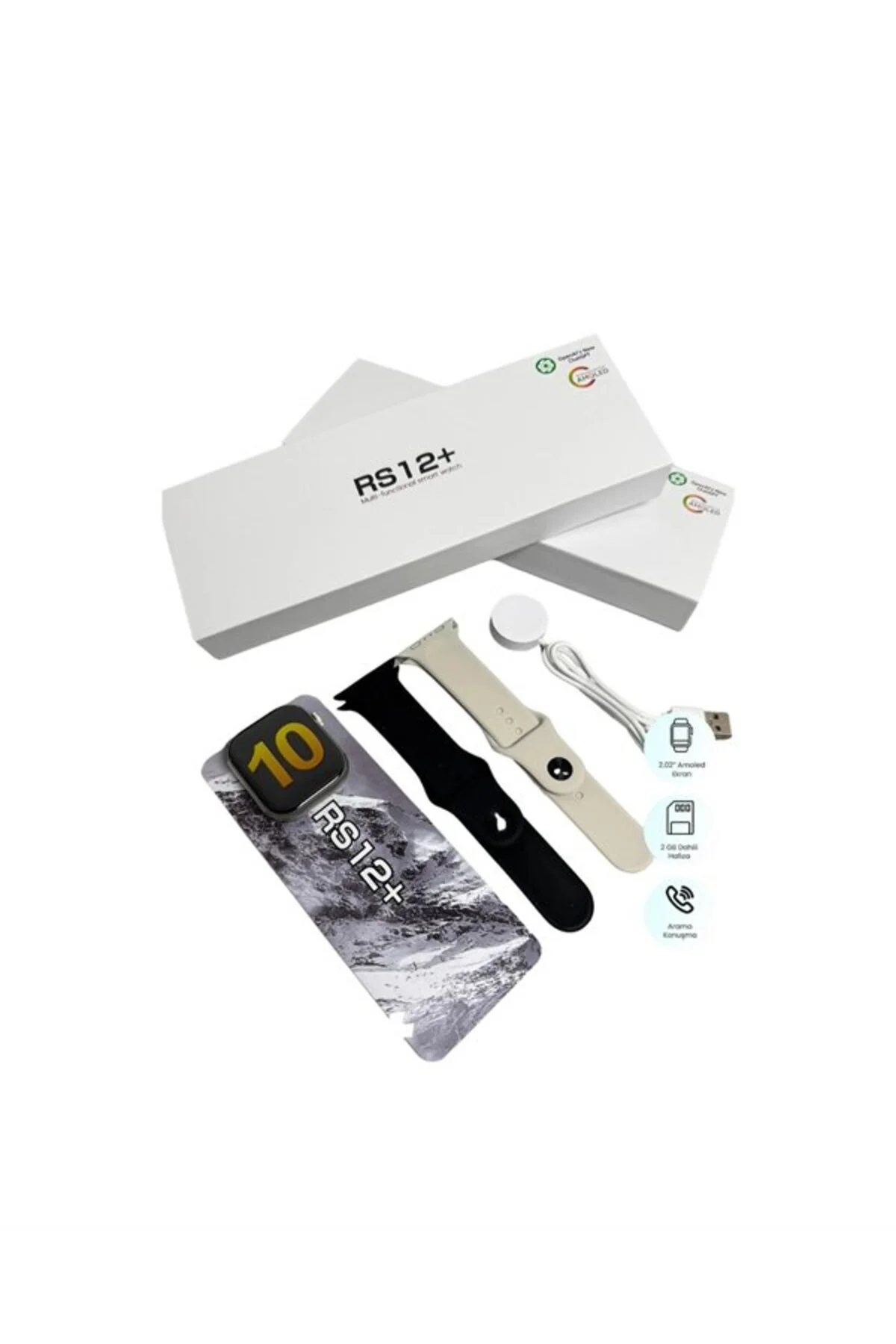 Rs12 Pro+ Titanyum Kasa Akıllı Saat – Uyku Ve Nabız Takibi, Suya 
