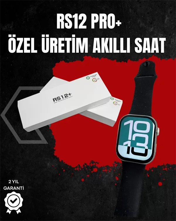 RS12 PRO+ Titanyum Kasa Akıllı Saat – Uyku ve Nabız Takibi, Suya 