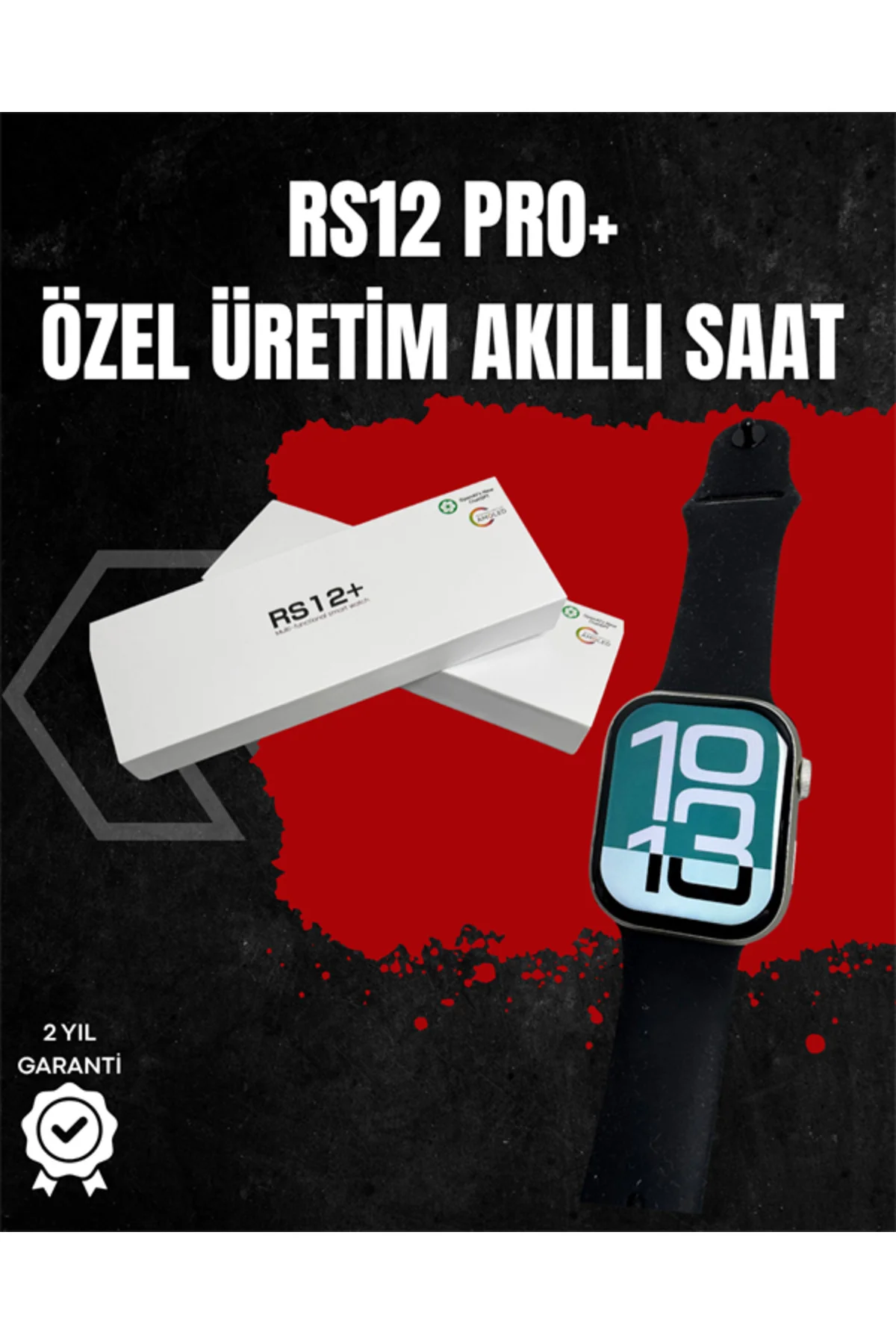 RS12 PRO+ Titanyum Kasa Akıllı Saat – Uyku ve Nabız Takibi, Suya 
