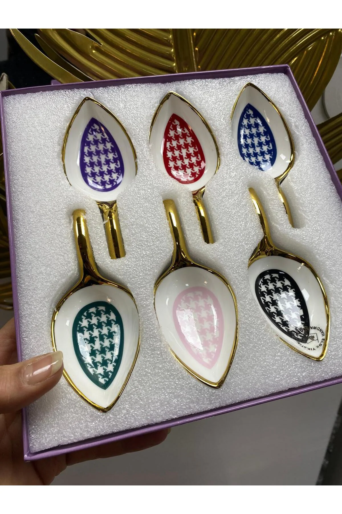RSY-283 6'lı Porselen Lokumluk Kaşık Juliet Gold RSY-283 6'lı Porselen Lokumluk Kaşık Juliet Gold